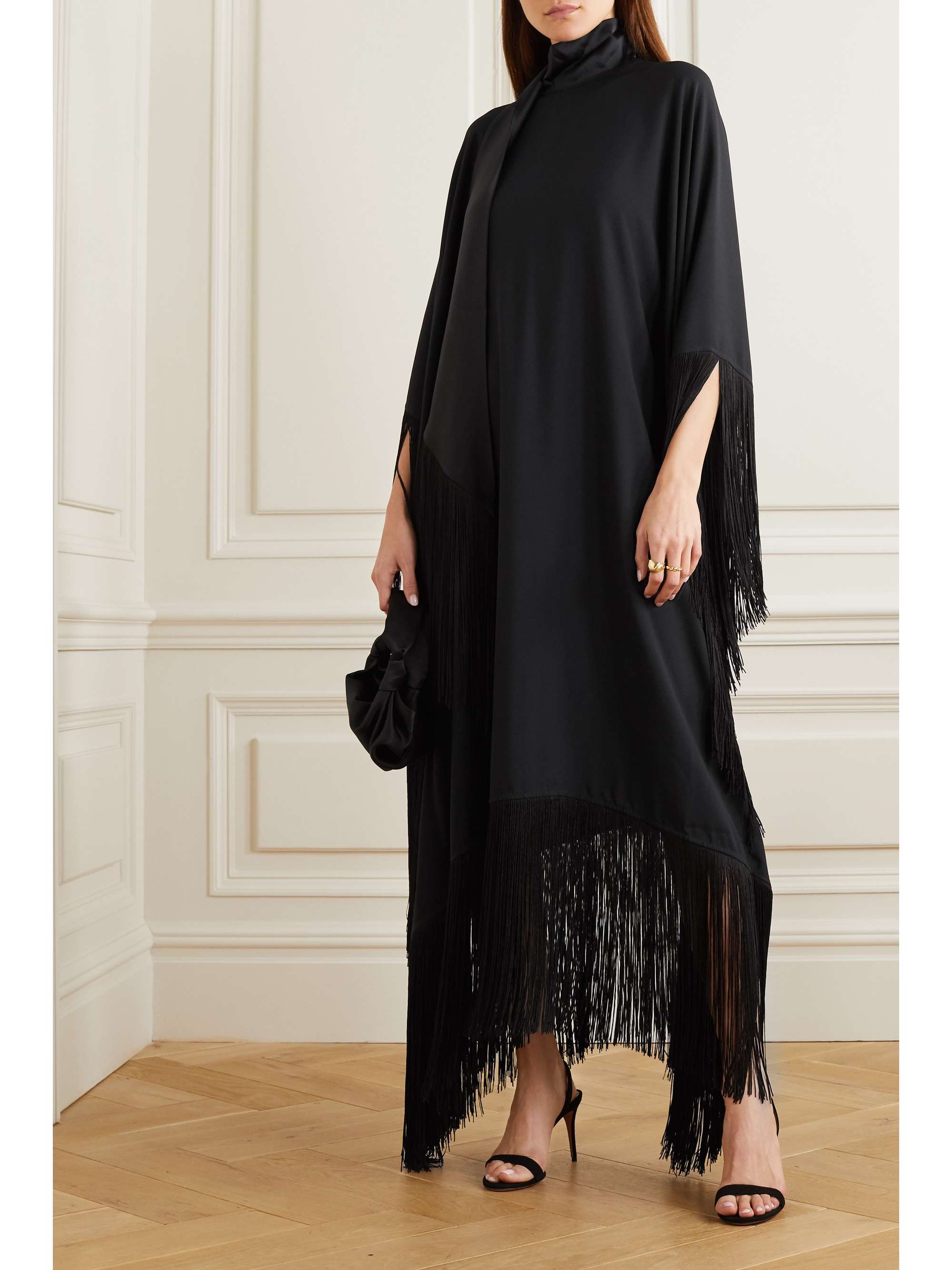 TALLER MARMO + NET SUSTAIN Mrs. Ross fringed crepe kaftan
