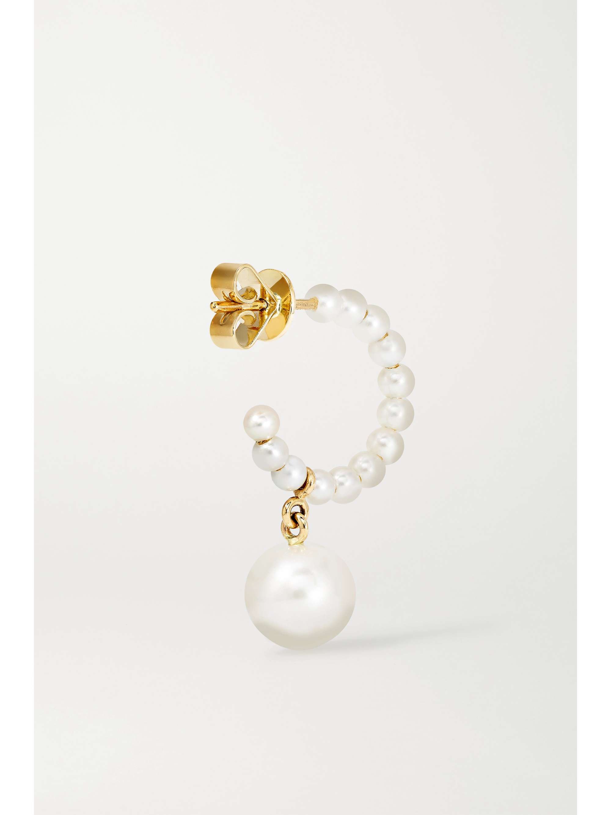 SOPHIE BILLE BRAHE Marco Perle 14-karat gold pearl hoop earring