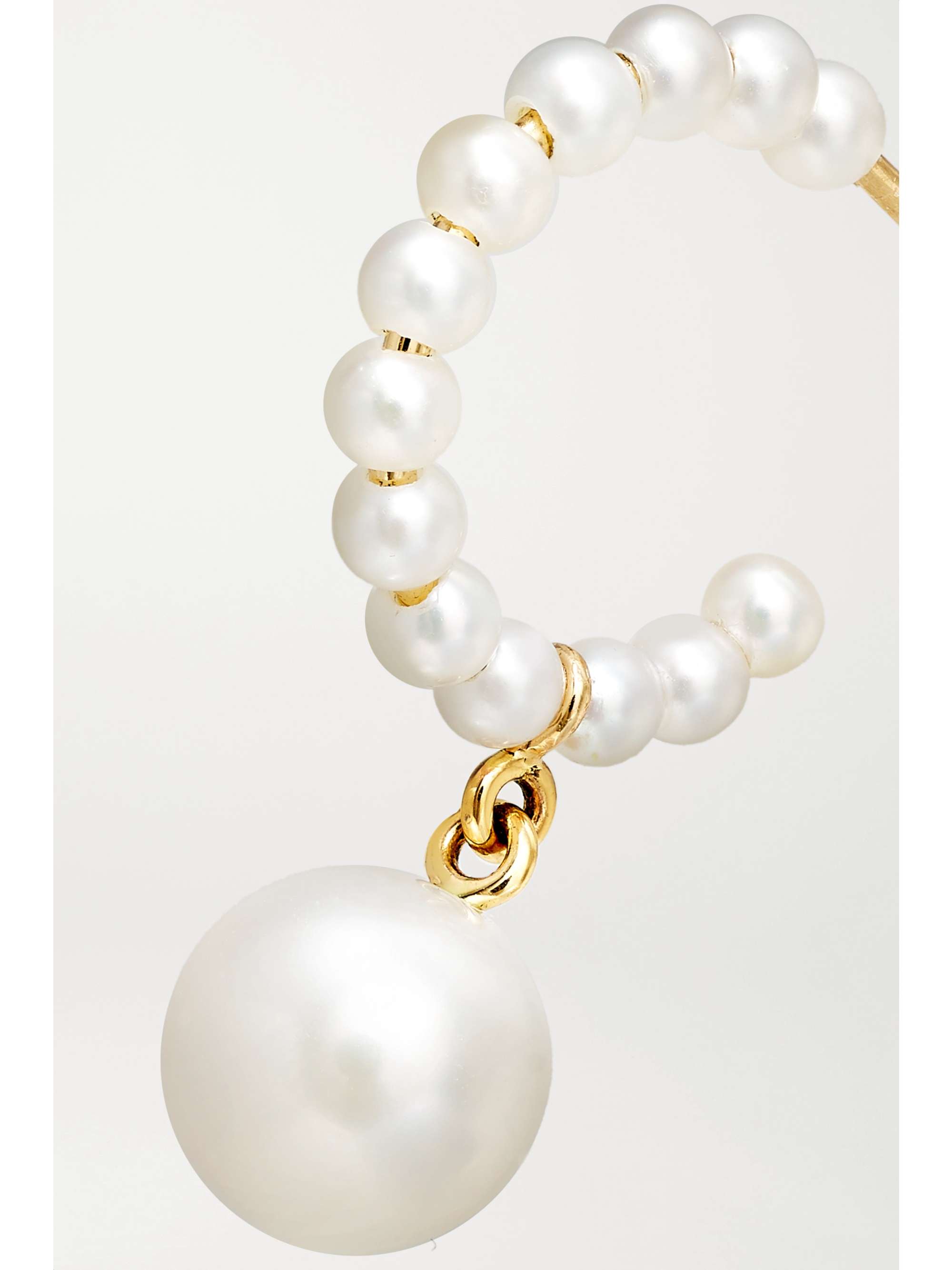 SOPHIE BILLE BRAHE Marco Perle 14-karat gold pearl hoop earring | NET-A ...