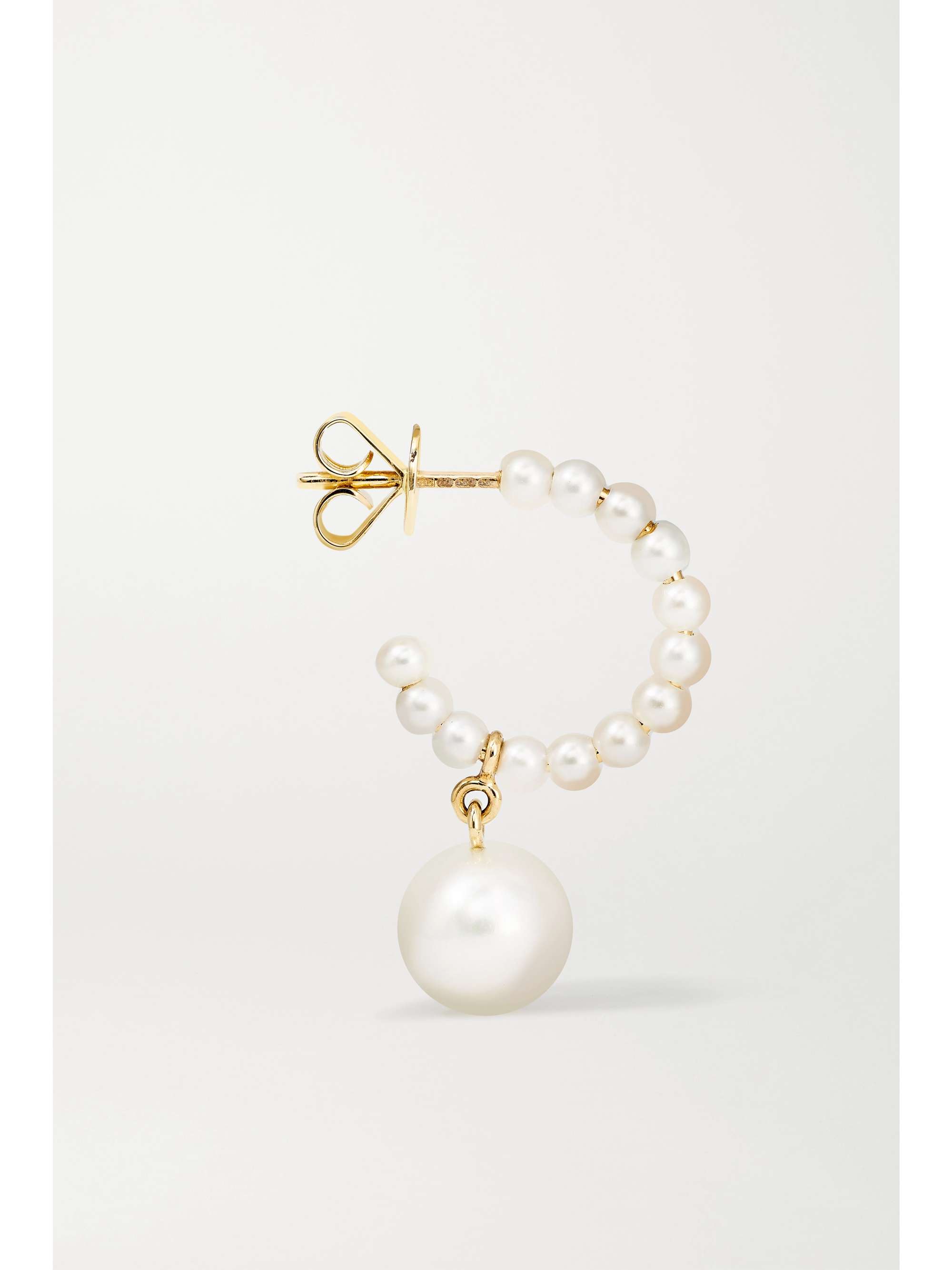SOPHIE BILLE BRAHE Marco Perle 14-karat gold pearl hoop earring