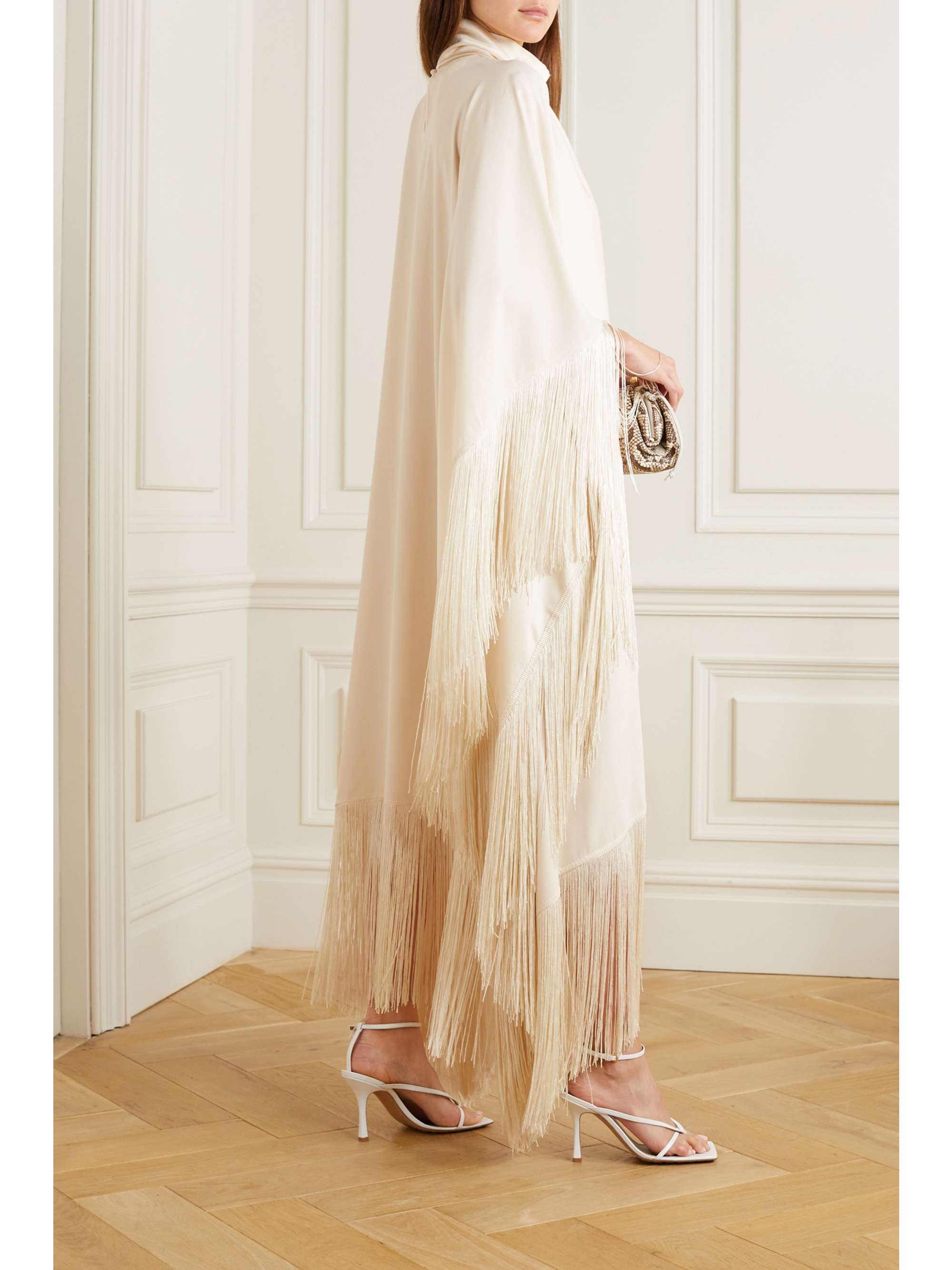 TALLER MARMO + NET SUSTAIN Mrs. Ross fringed crepe kaftan
