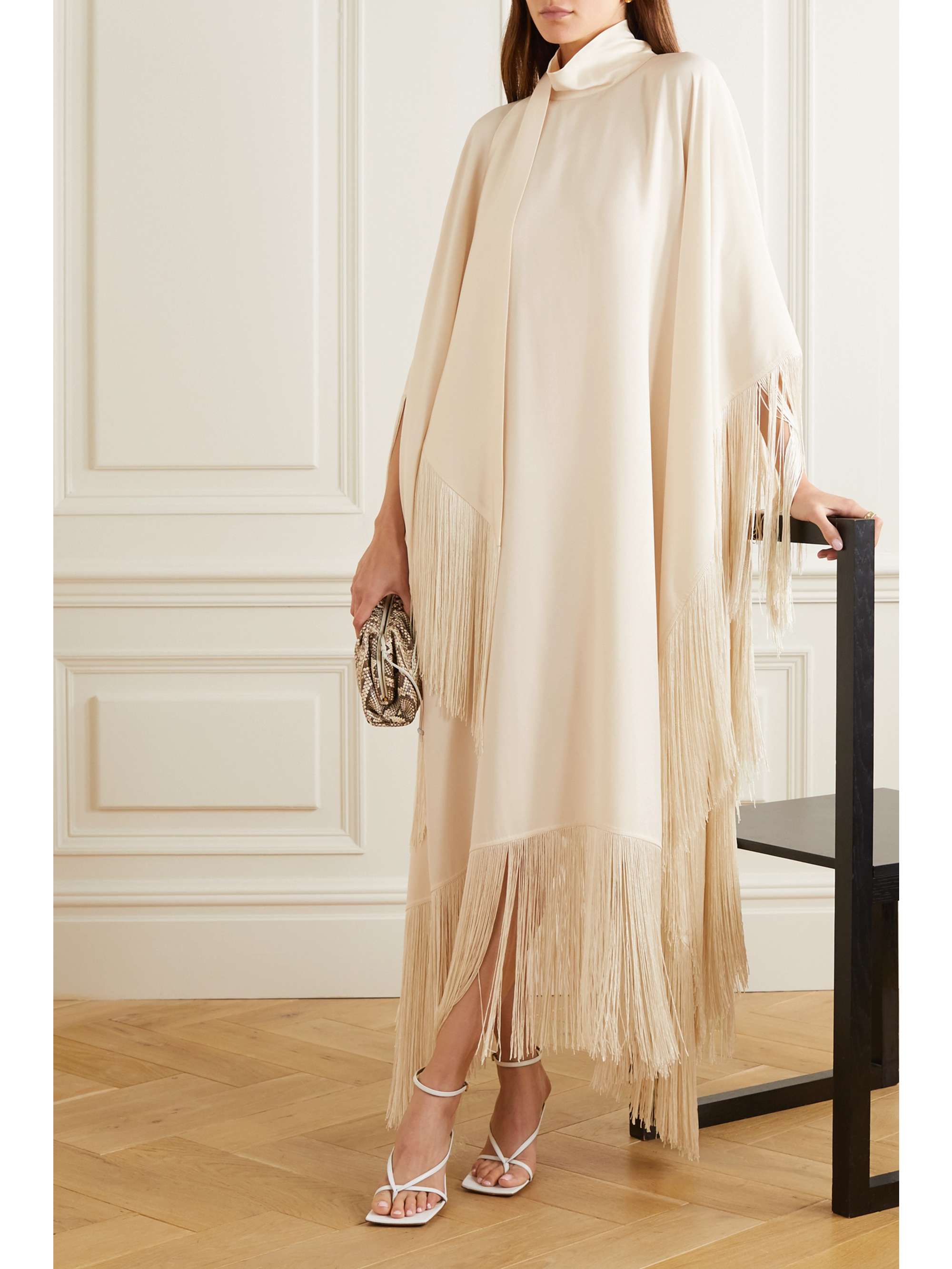 TALLER MARMO + NET SUSTAIN Mrs. Ross fringed crepe kaftan