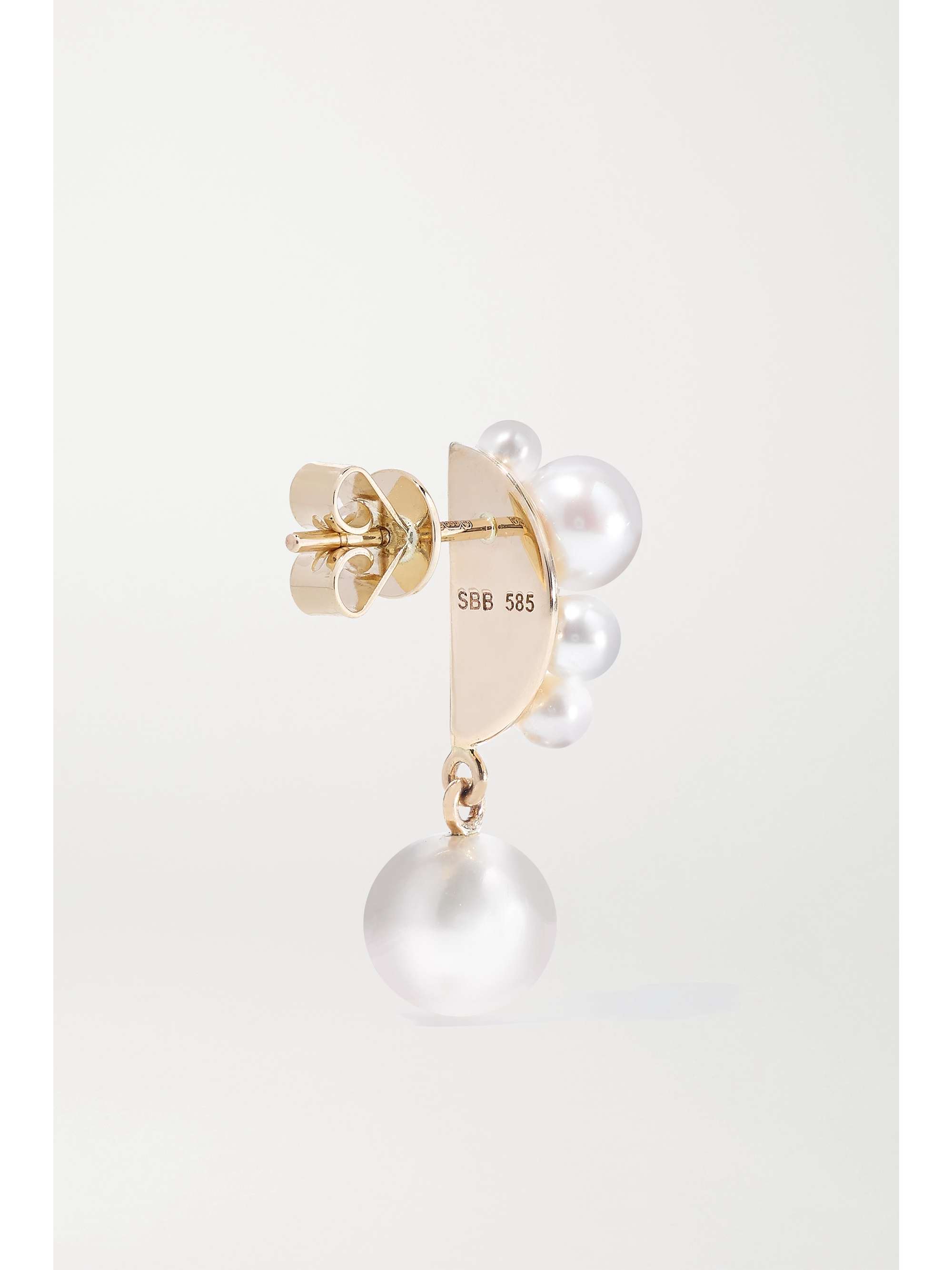 SOPHIE BILLE BRAHE Petite Corail 14-karat gold pearl earring
