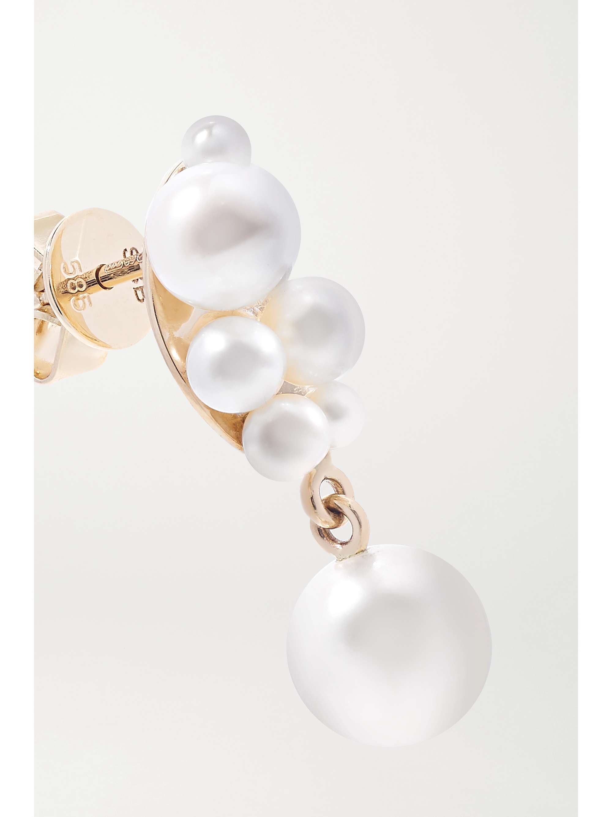 SOPHIE BILLE BRAHE Petite Corail 14-karat gold pearl earring