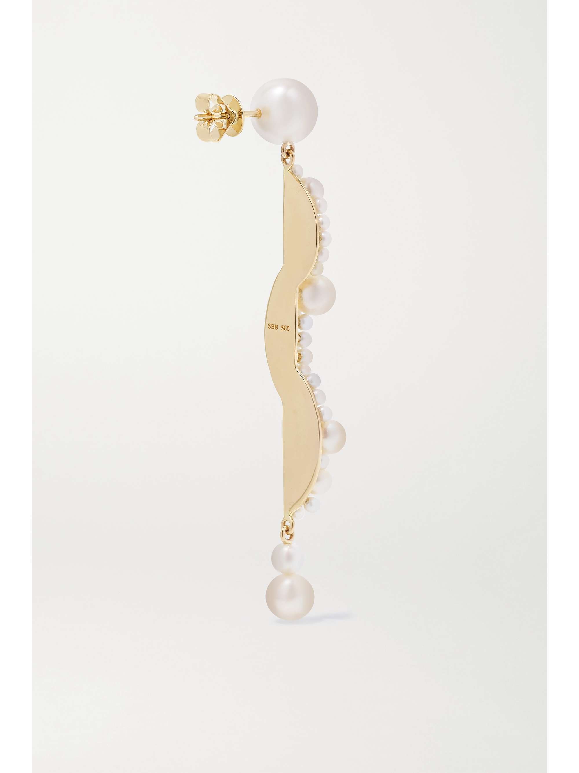 SOPHIE BILLE BRAHE Calder Perle 14-karat gold pearl earrings