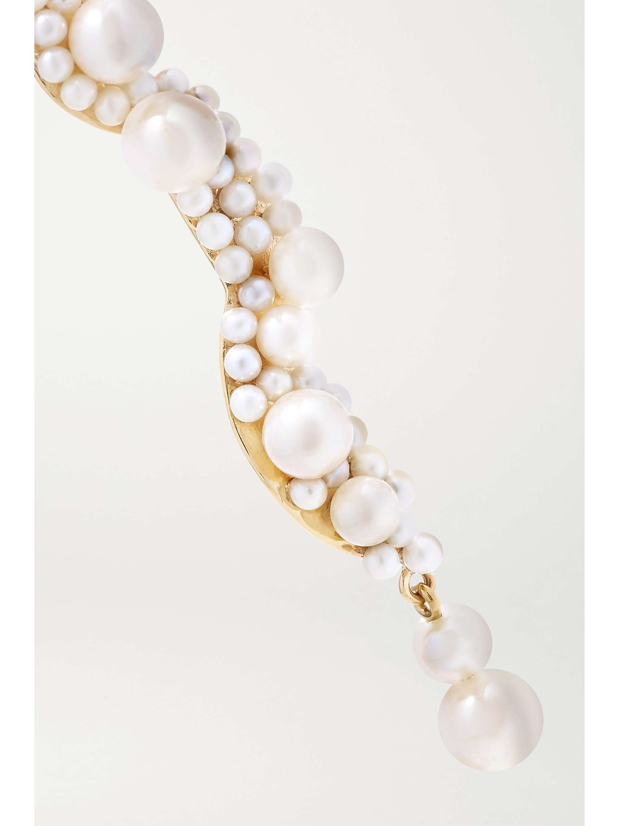 SOPHIE BILLE BRAHE Calder Perle 14-karat gold pearl earrings