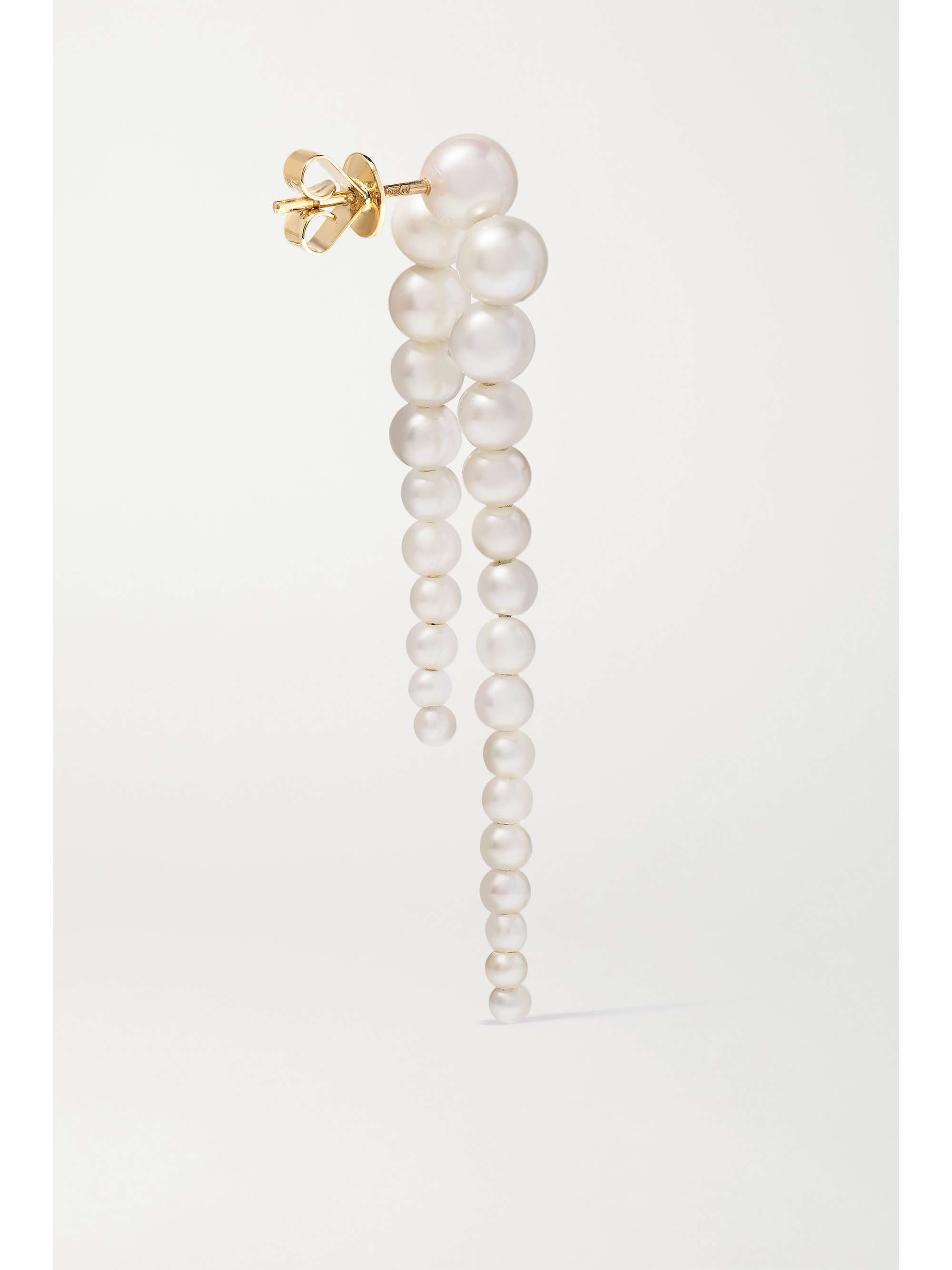 SOPHIE BILLE BRAHE Perle Nuit 14K 黄金珍珠单只耳环