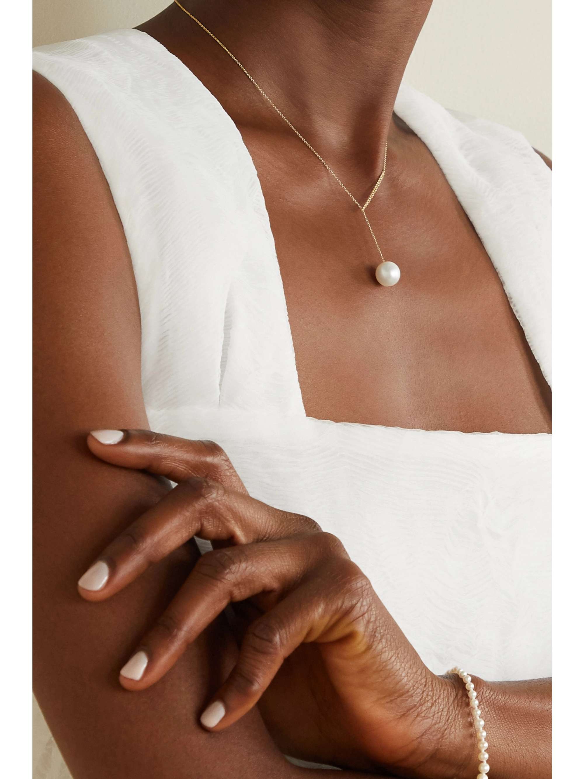 SOPHIE BILLE BRAHE Sirene Perle 14-karat gold pearl necklace