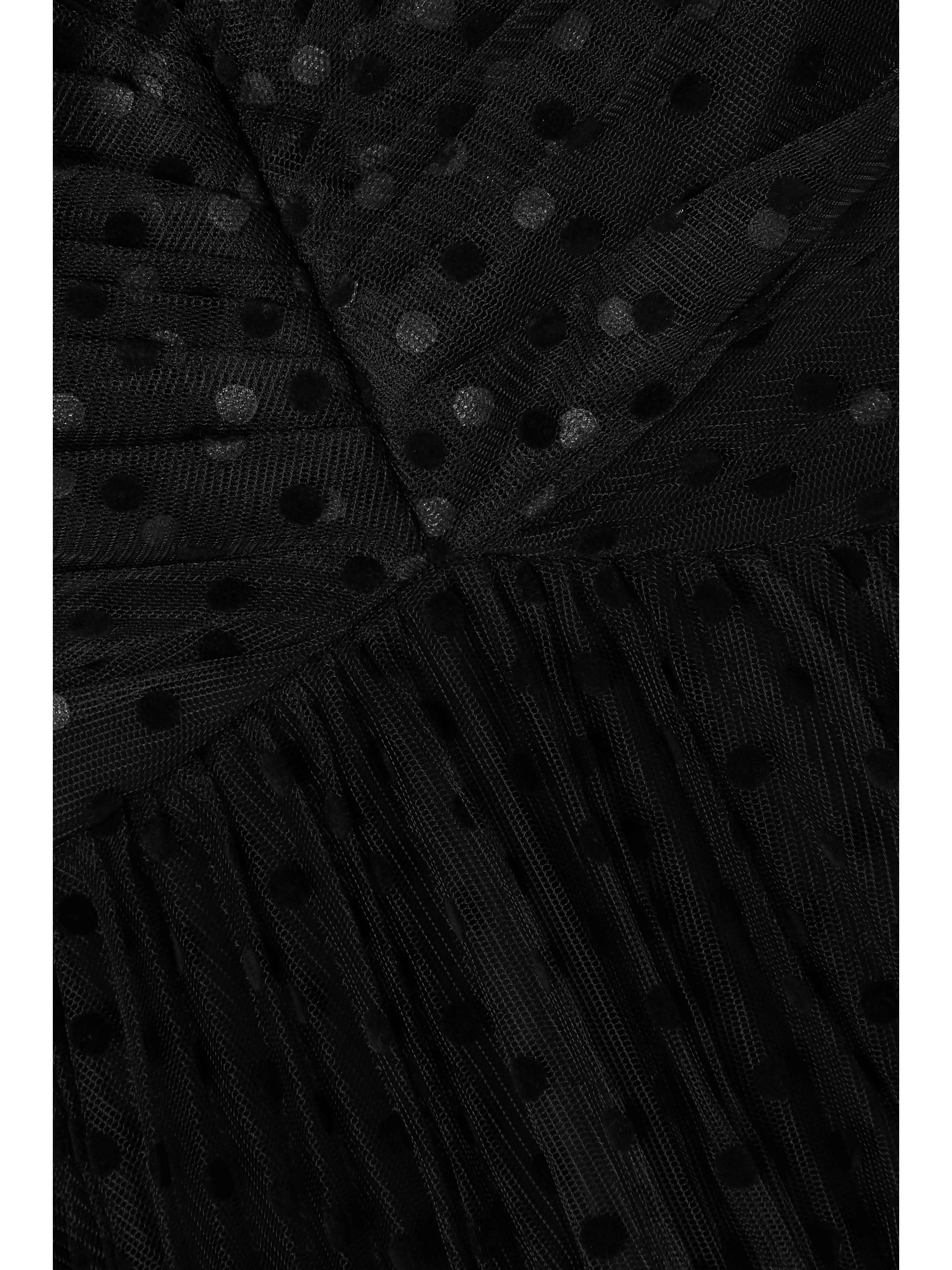 ZIMMERMANN Charm pleated polka-dot flocked tulle midi dress