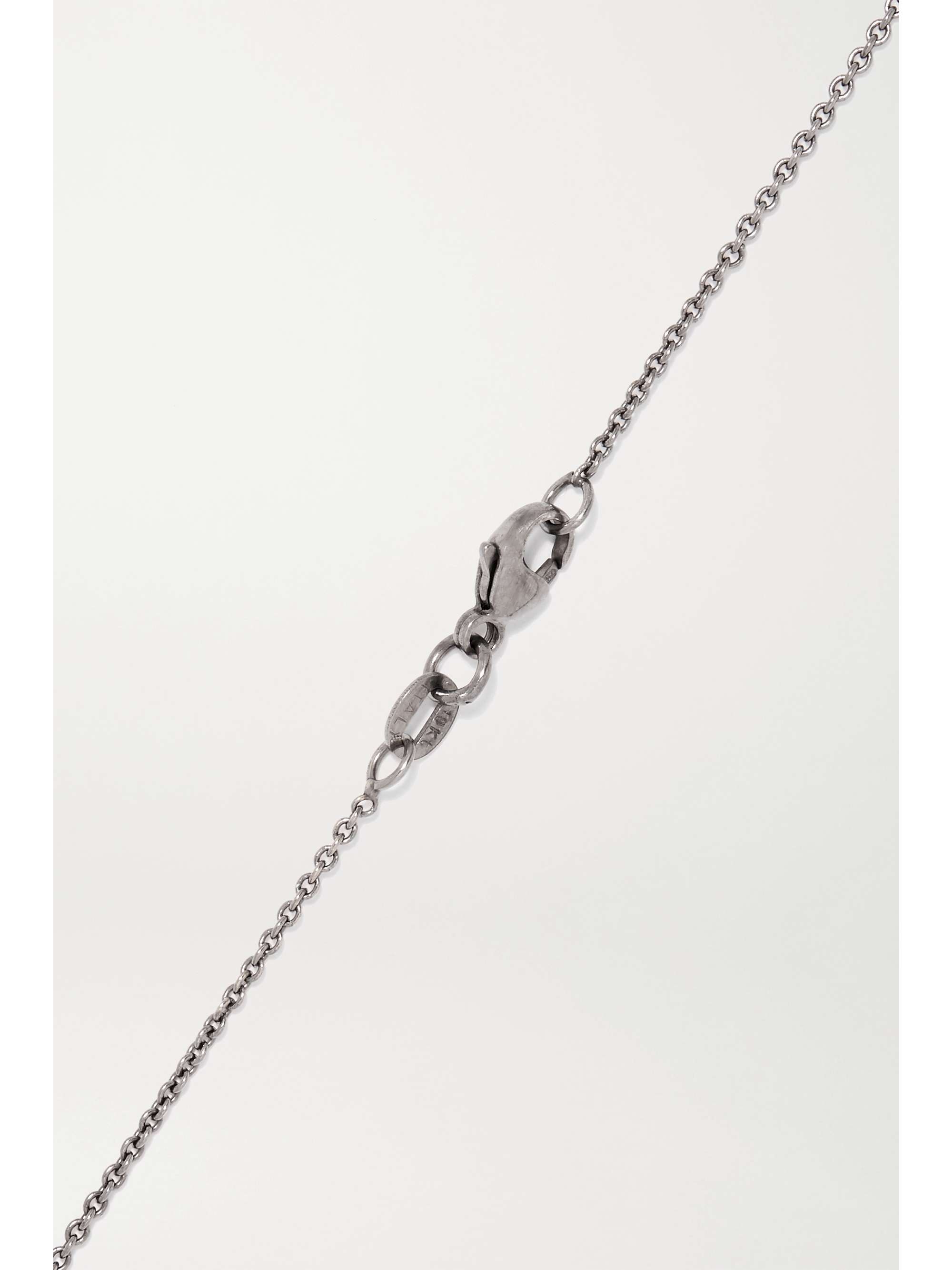 KIMBERLY MCDONALD 18-karat blackened white gold, opal and diamond necklace
