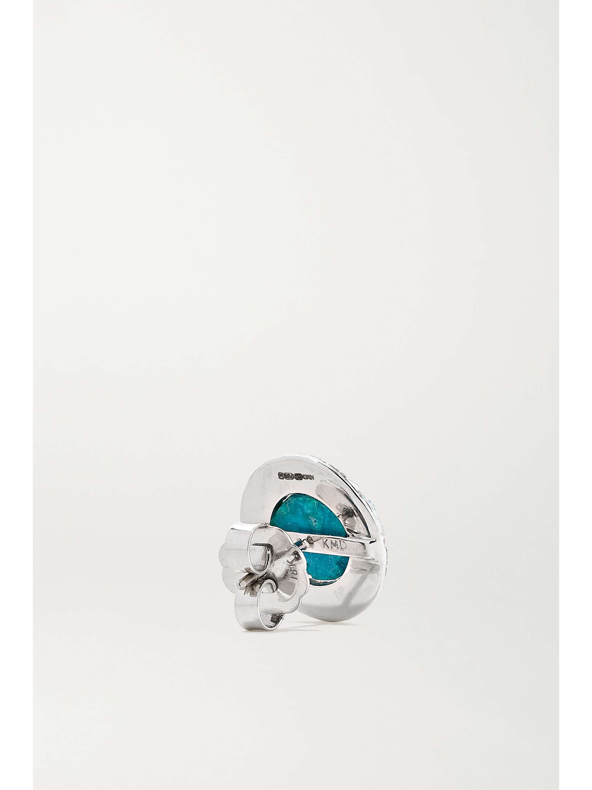 KIMBERLY MCDONALD 18-karat white gold multi-stone earrings