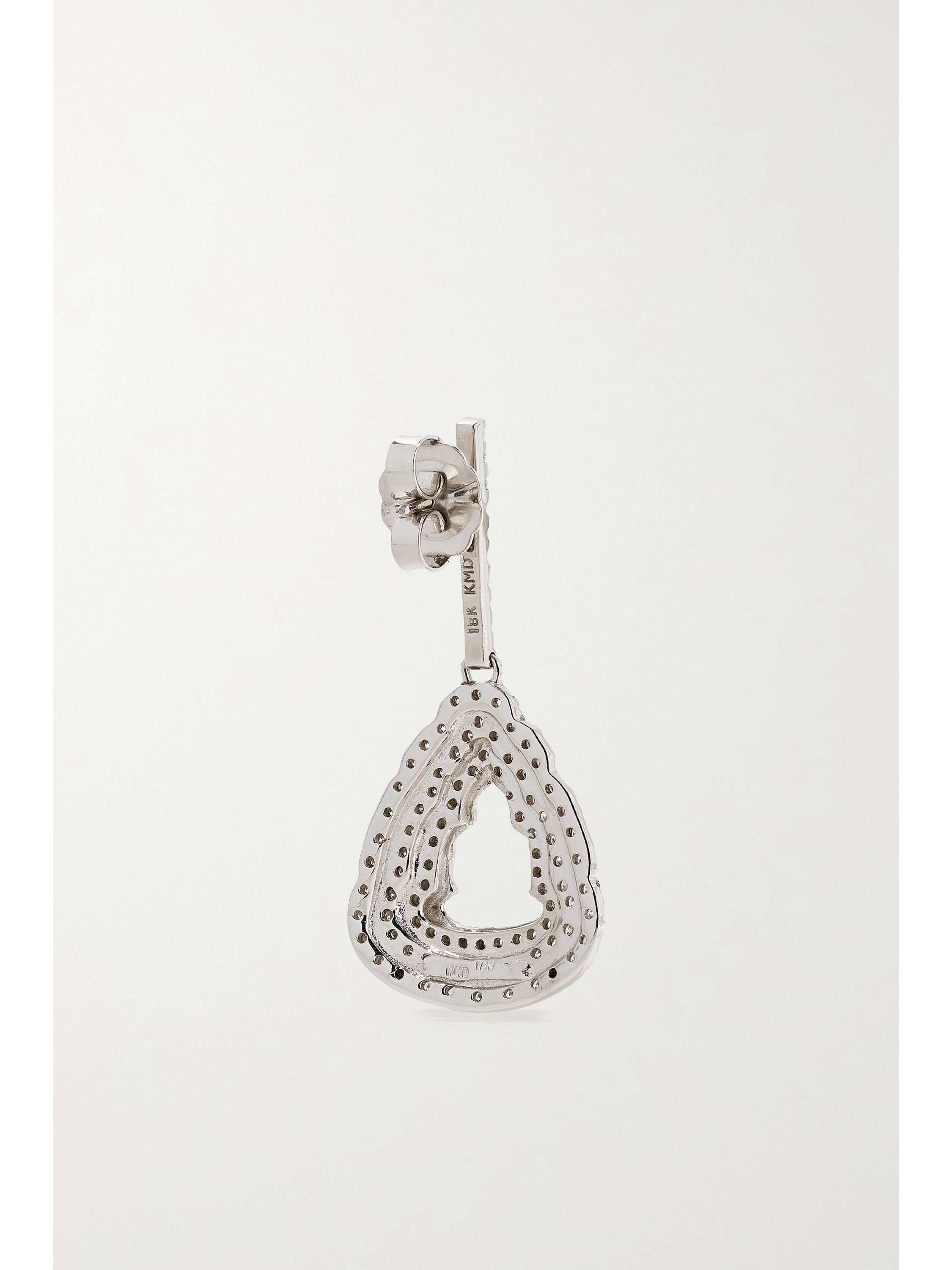 KIMBERLY MCDONALD + NET SUSTAIN 18-karat white gold diamond earrings