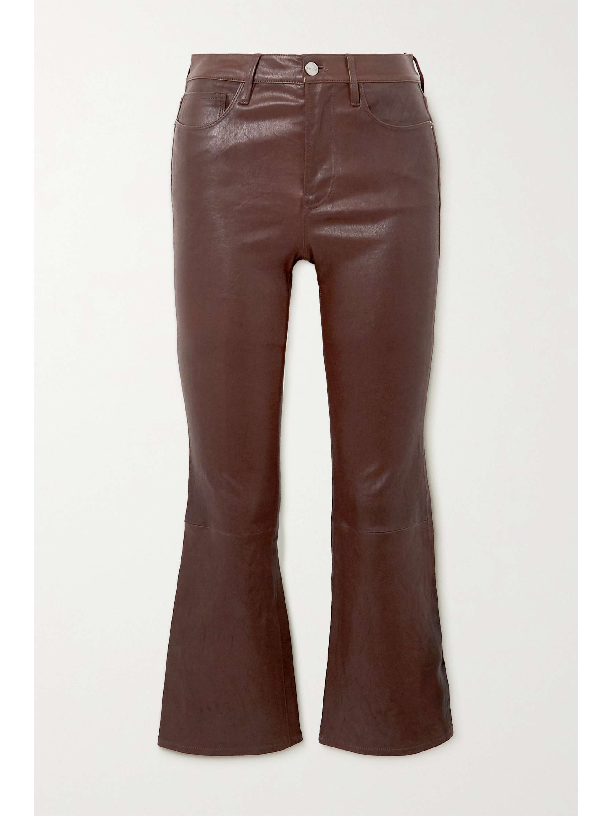 Le Crop Mini Boot leather flared pants 