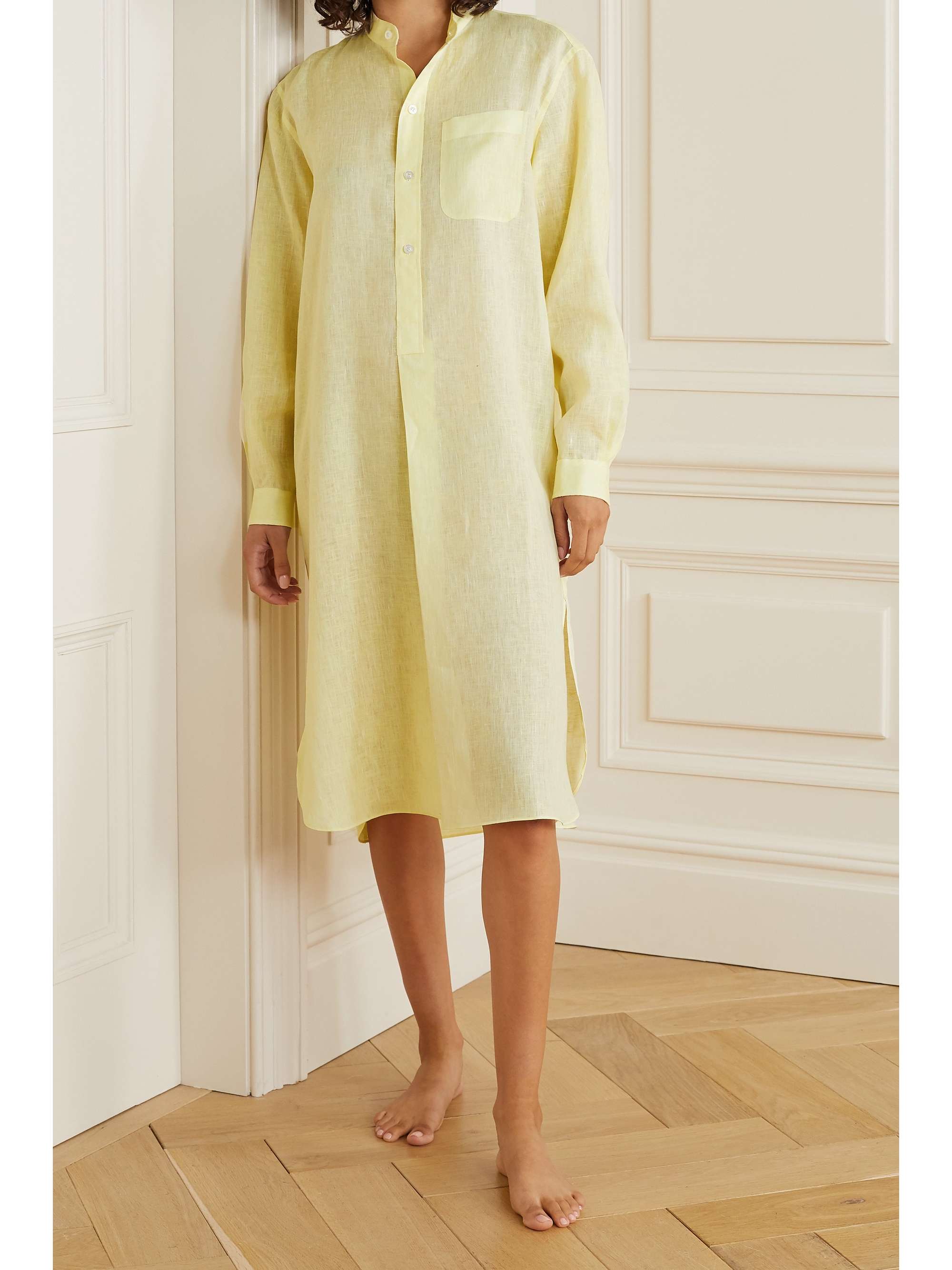 CHARVET Elysee oversized cotton-poplin nightdress