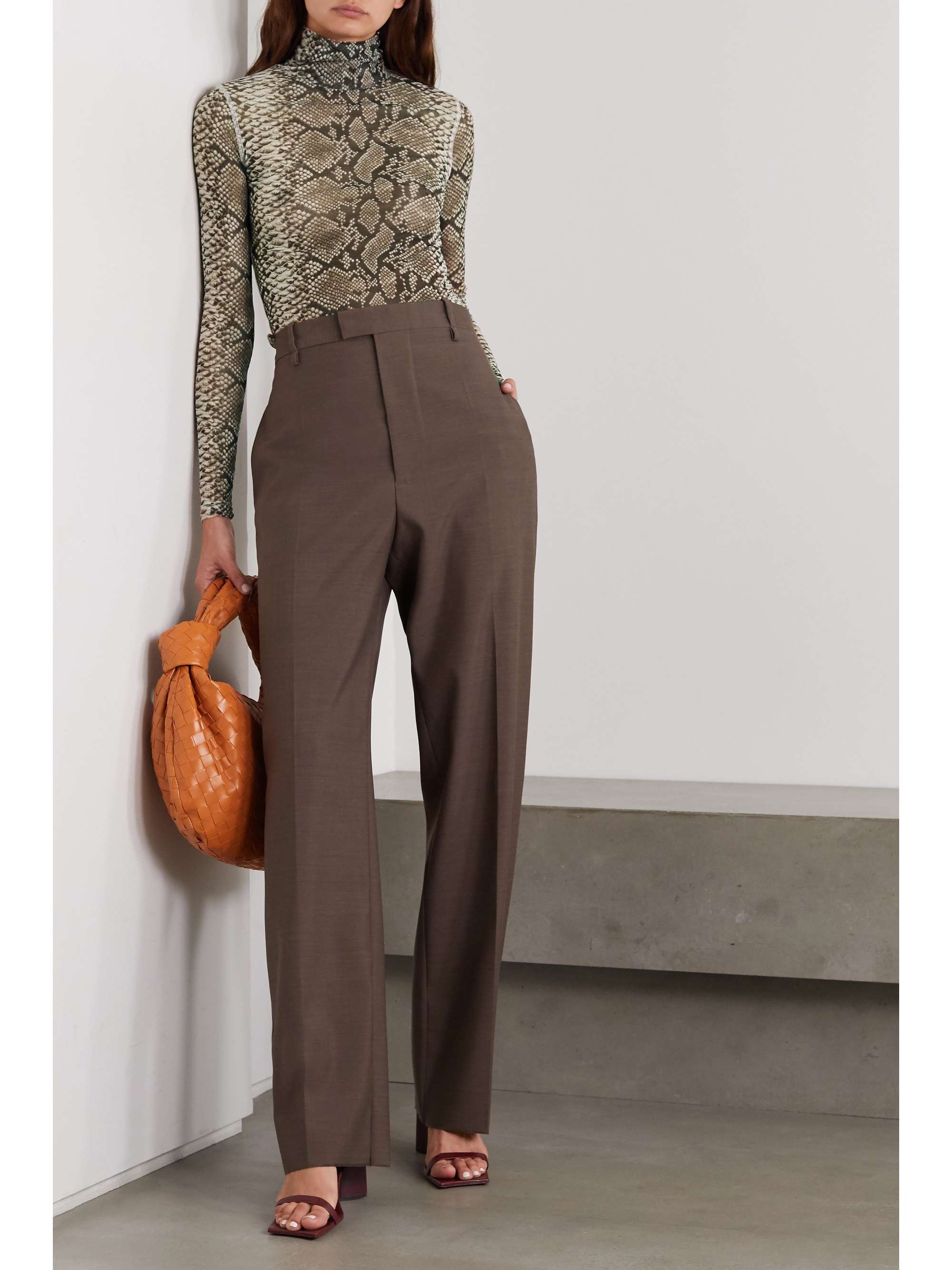 snake print turtleneck