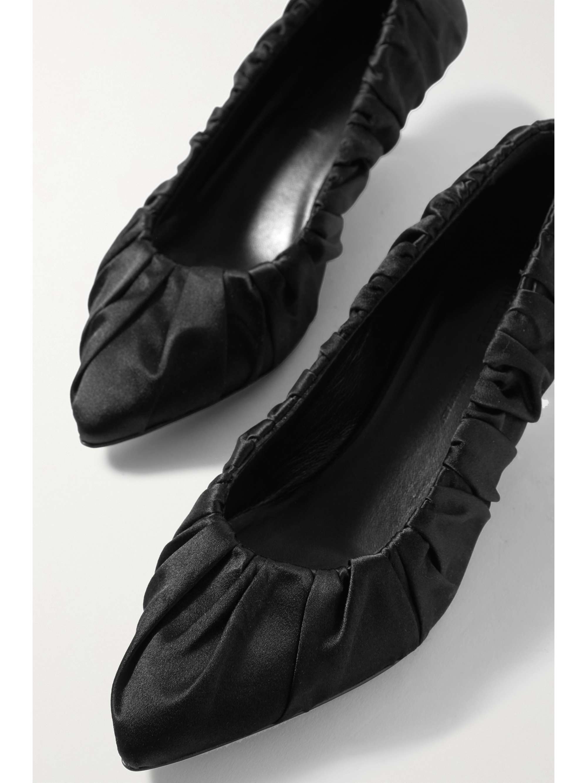 KHAITE Palermo gathered satin pumps