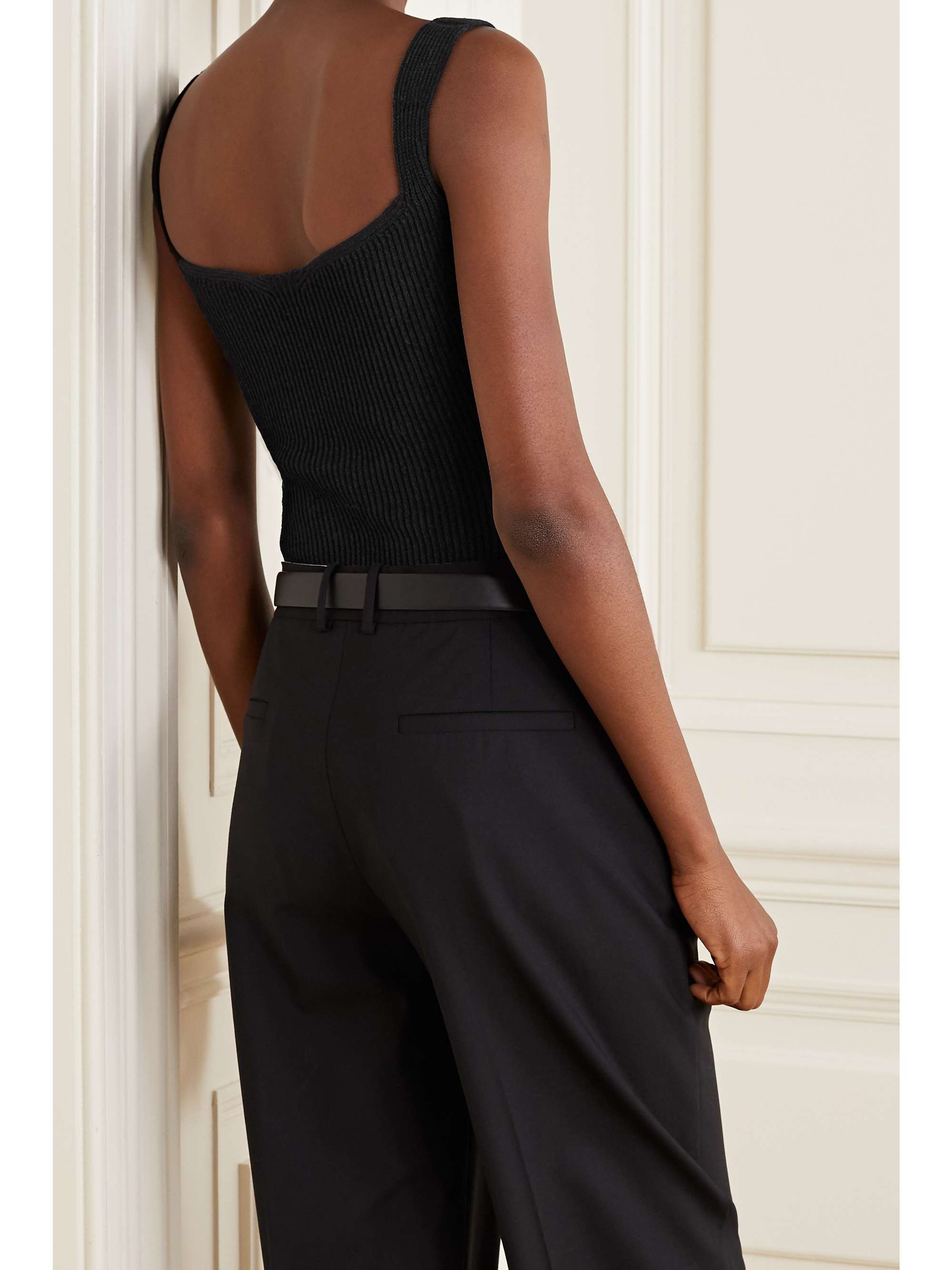 KHAITE Yves ribbed-knit bodysuit