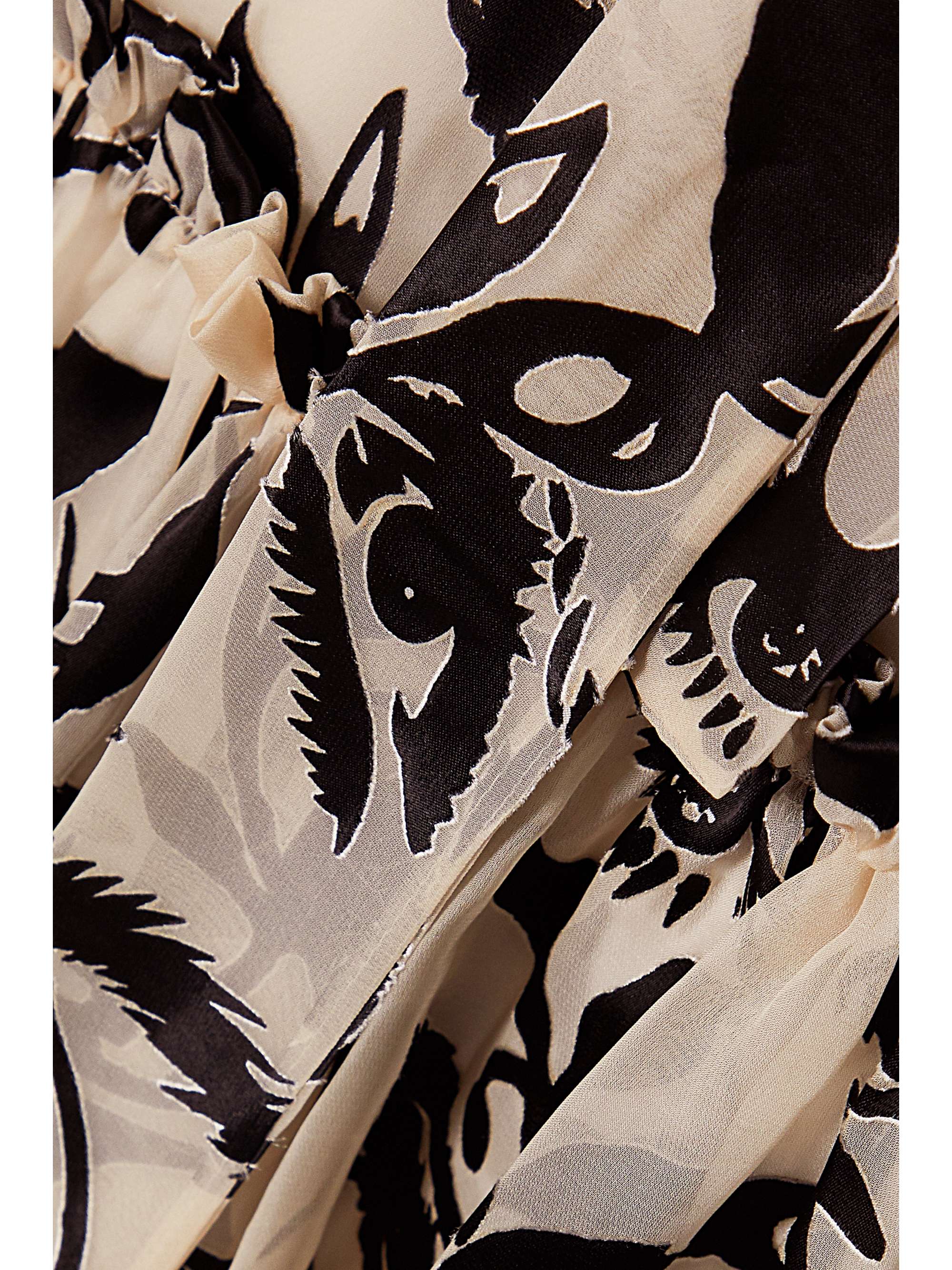 ZIMMERMANN Ladybeetle pussy-bow ruffled devoré-velvet mini dress