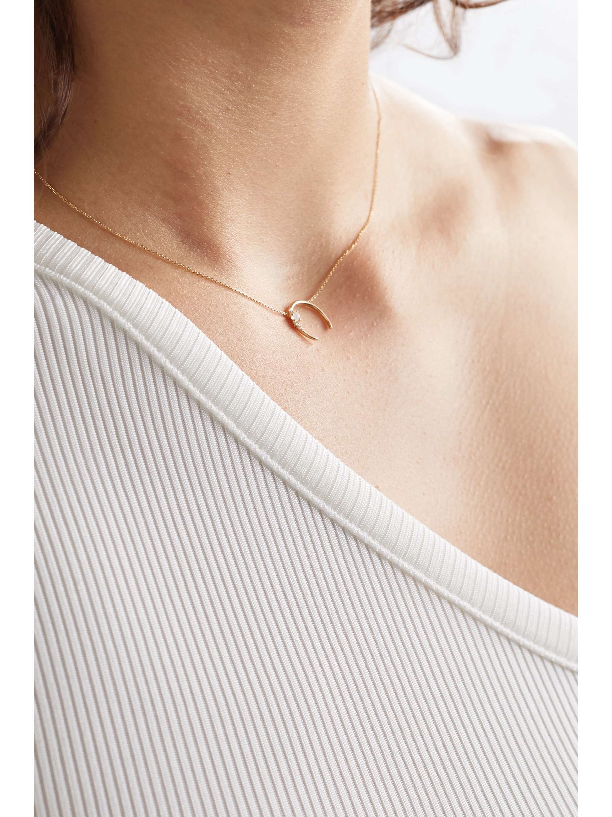 SARAH & SEBASTIAN Chroma 10-karat gold, diamond and opal necklace