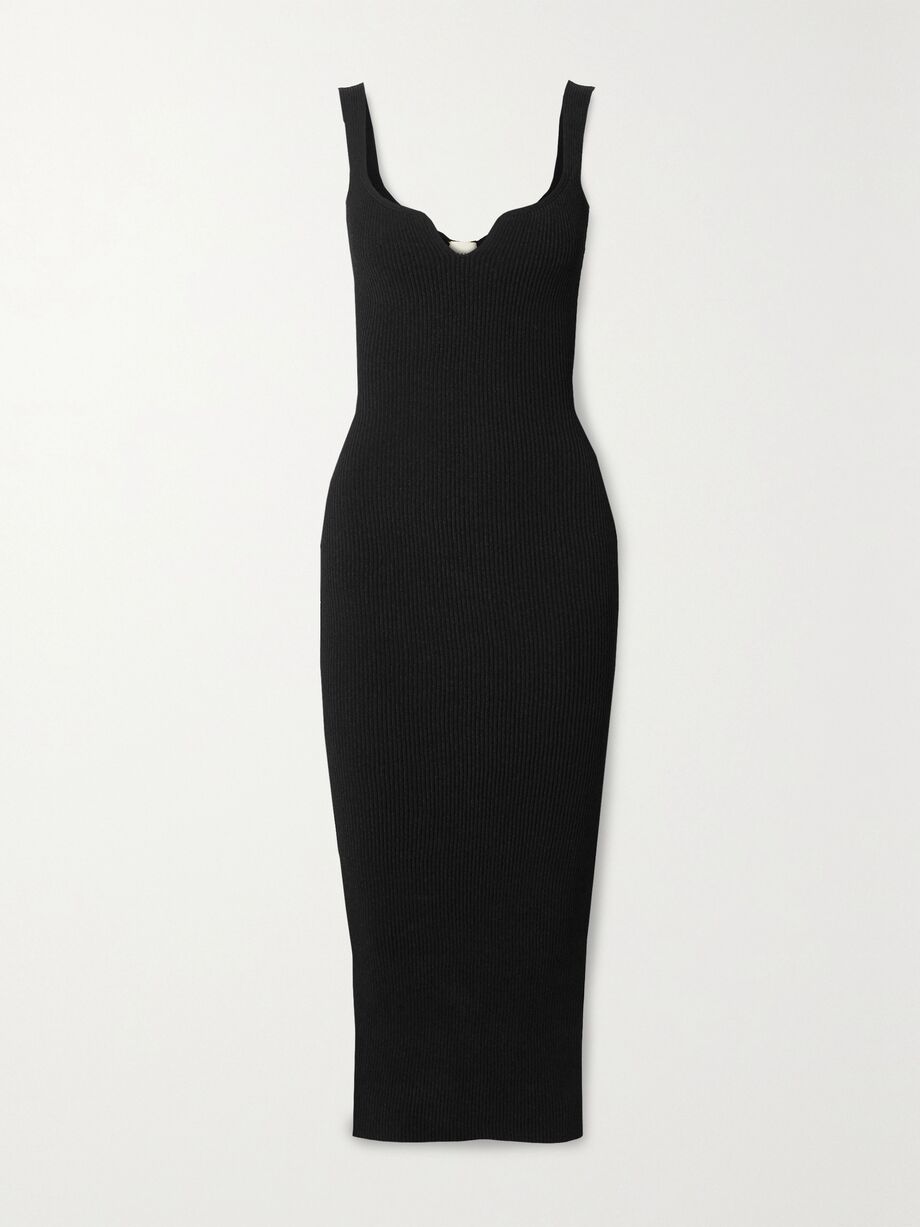 Sculpted Midi Dress Black