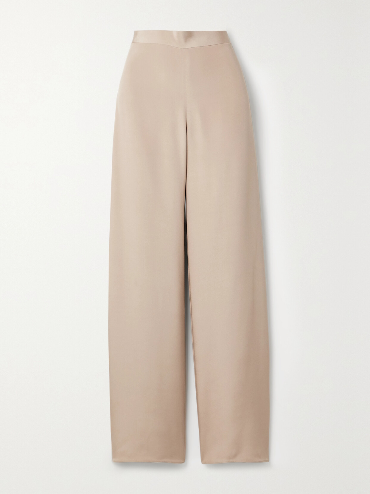 THE ROW OLE SILK-SATIN STRAIGHT-LEG PANTS