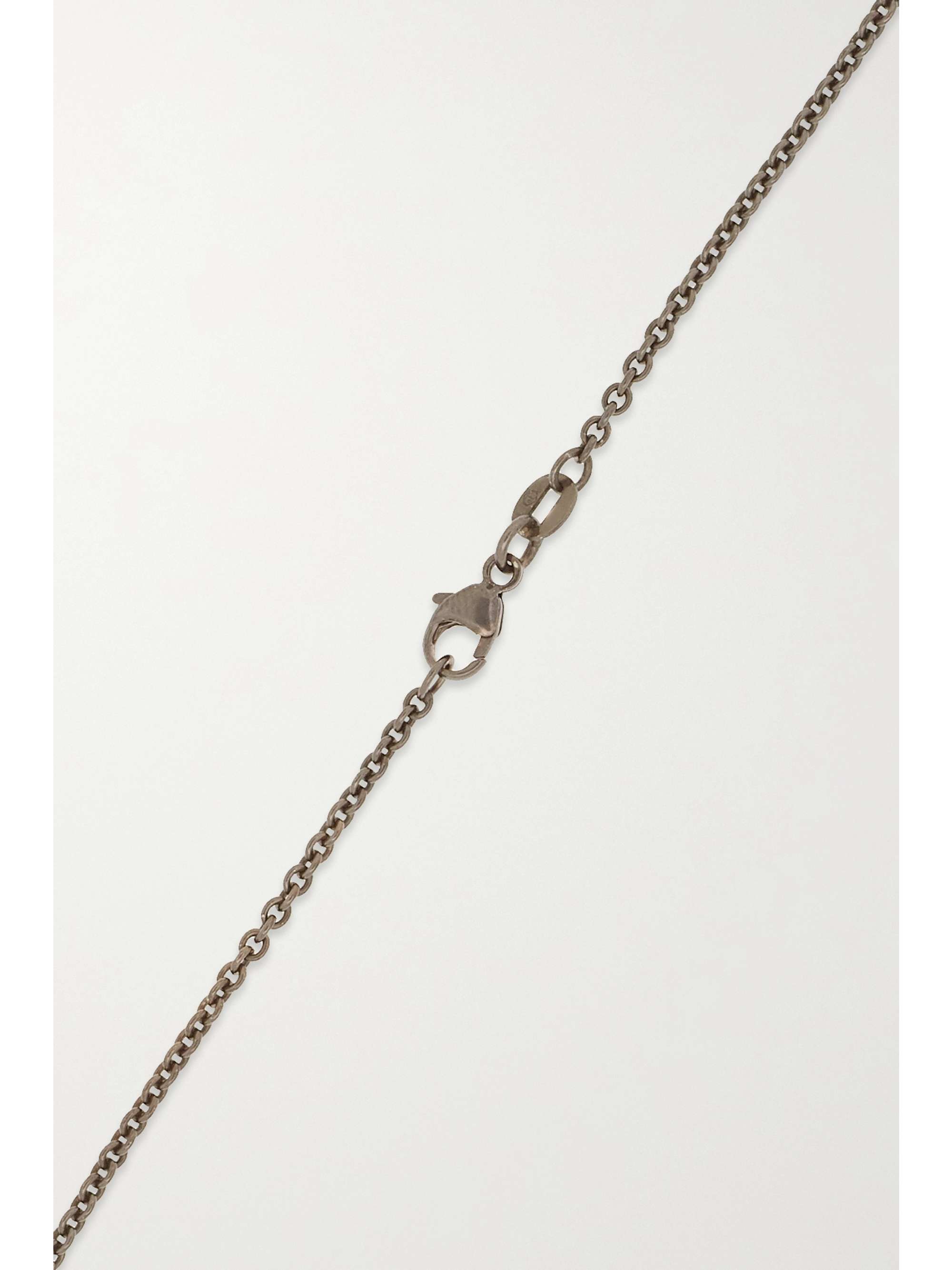 KIMBERLY MCDONALD + NET SUSTAIN 18-karat blackened white gold, opal and diamond necklace