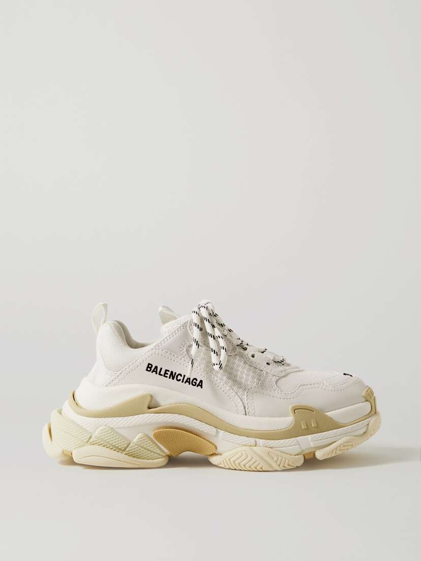 Balenciaga Triple S Logo-embroidered Faux Leather, Faux Nubuck And Mesh Sneakers