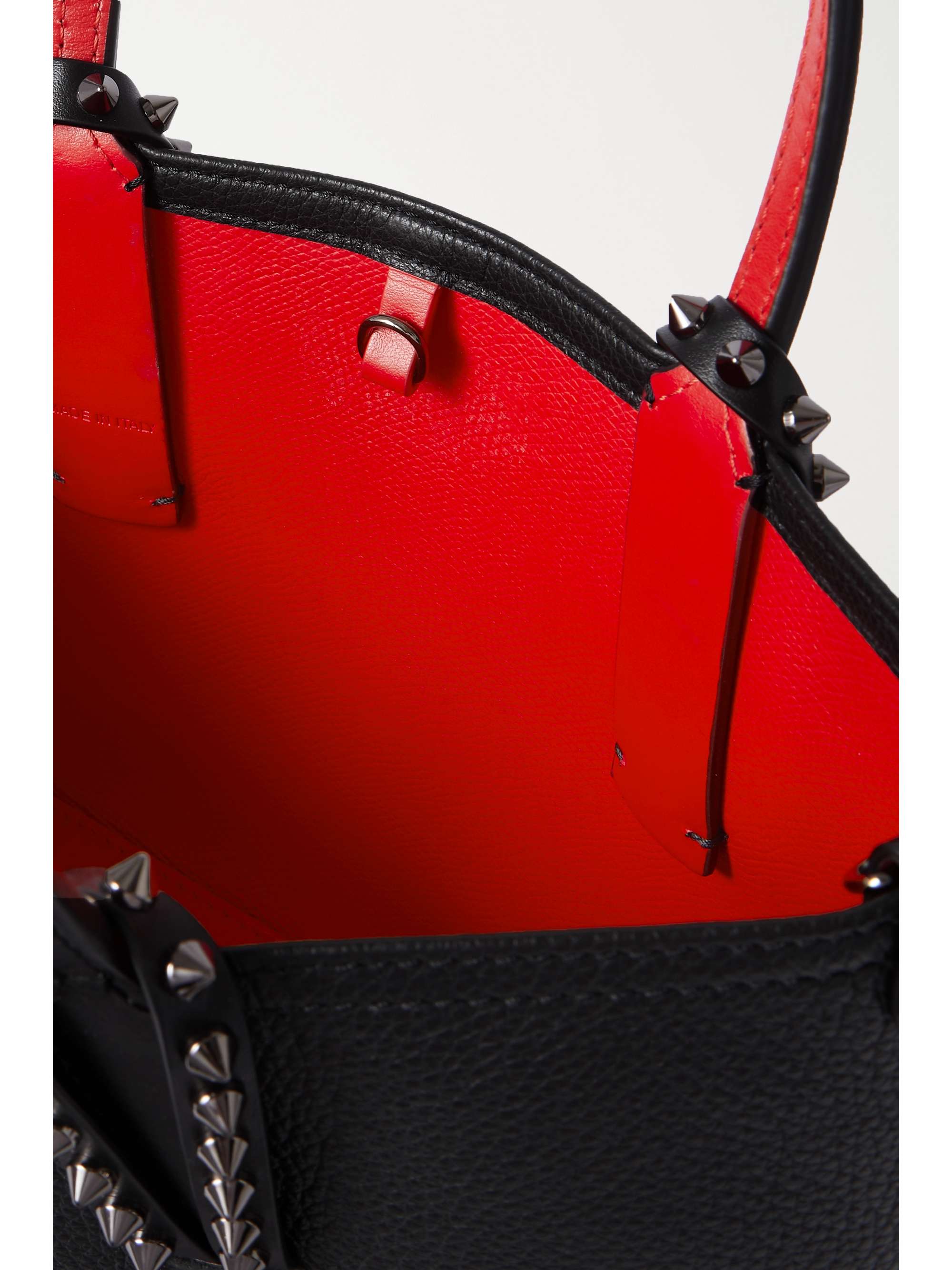 CHRISTIAN LOUBOUTIN Cabata mini spiked textured-leather tote