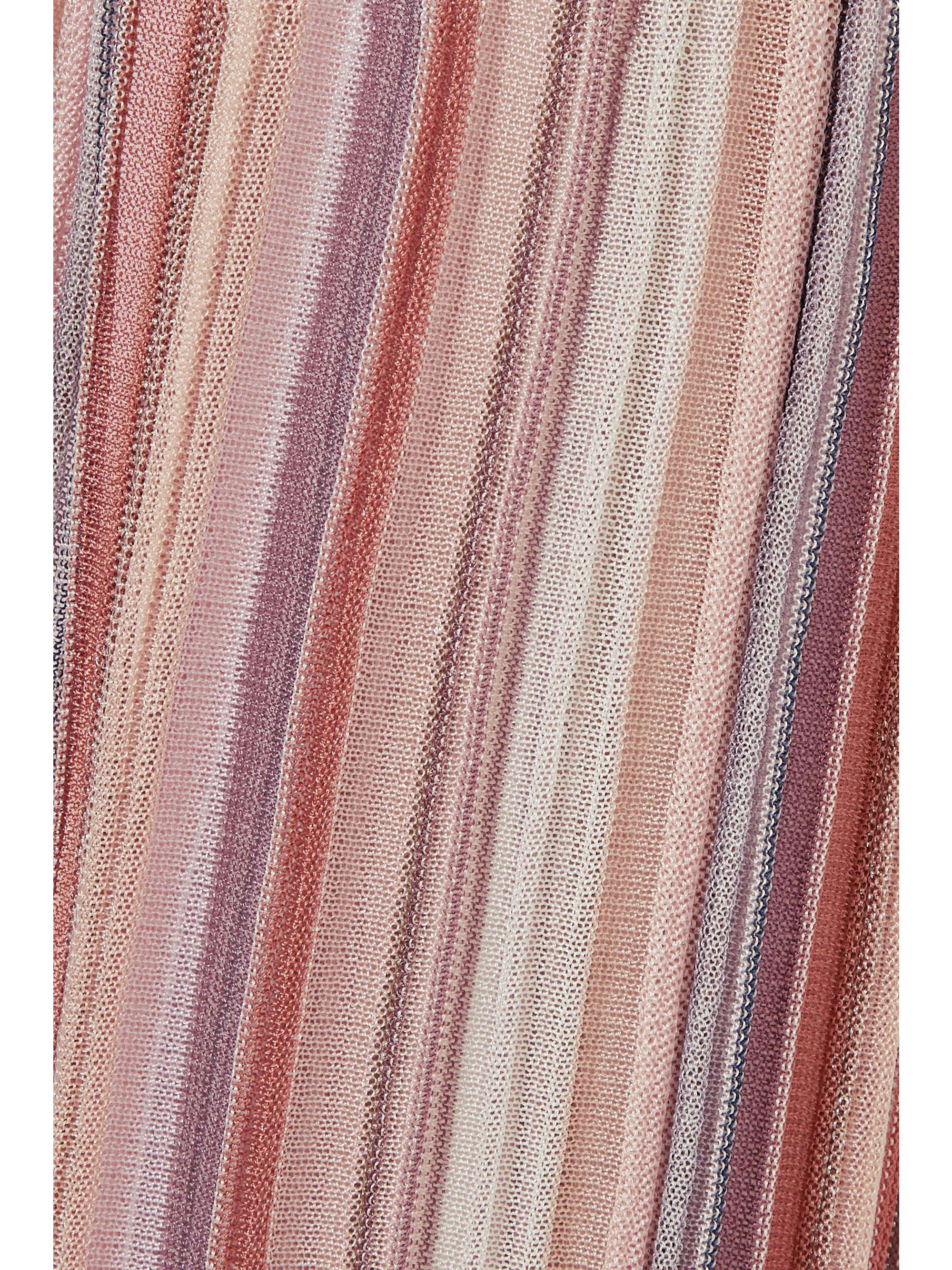 MISSONI Metallic striped crochet-knit cardigan