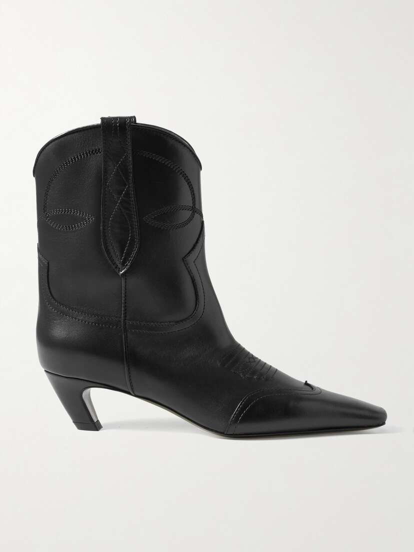 Khaite Dalls Leather Cowboy Boots