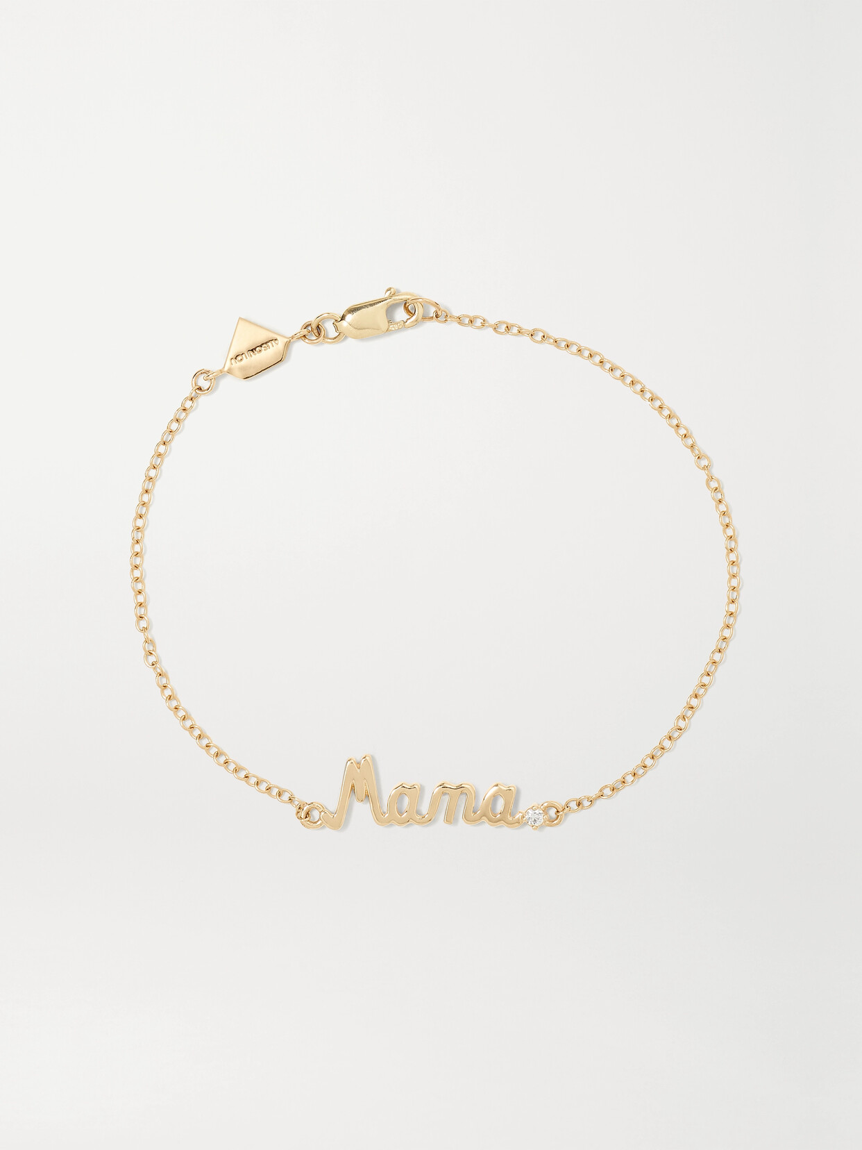 Alison Lou Mama 14-karat Gold Diamond Bracelet