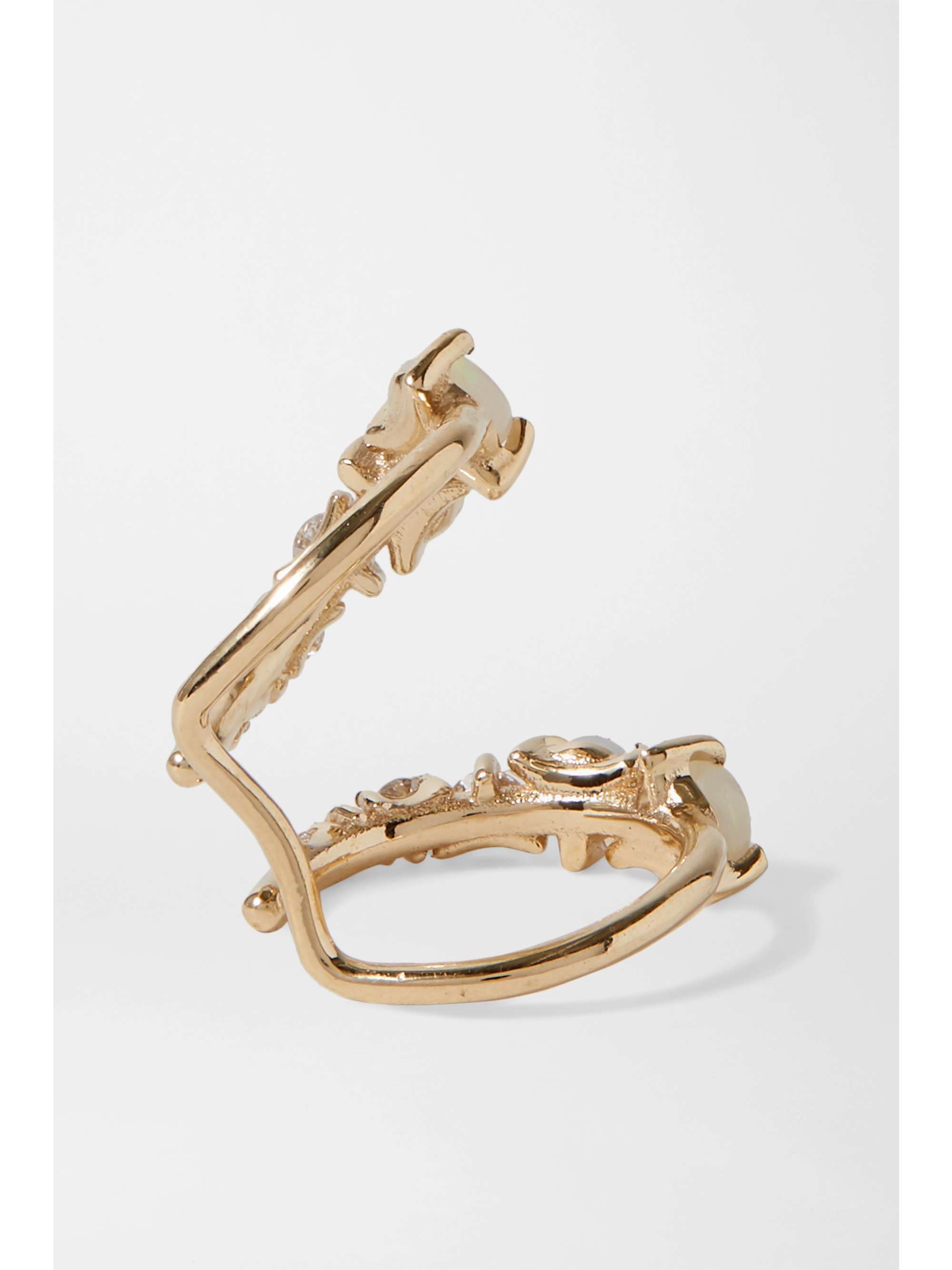 SARAH & SEBASTIAN Chroma gold, opal and diamond ear cuff