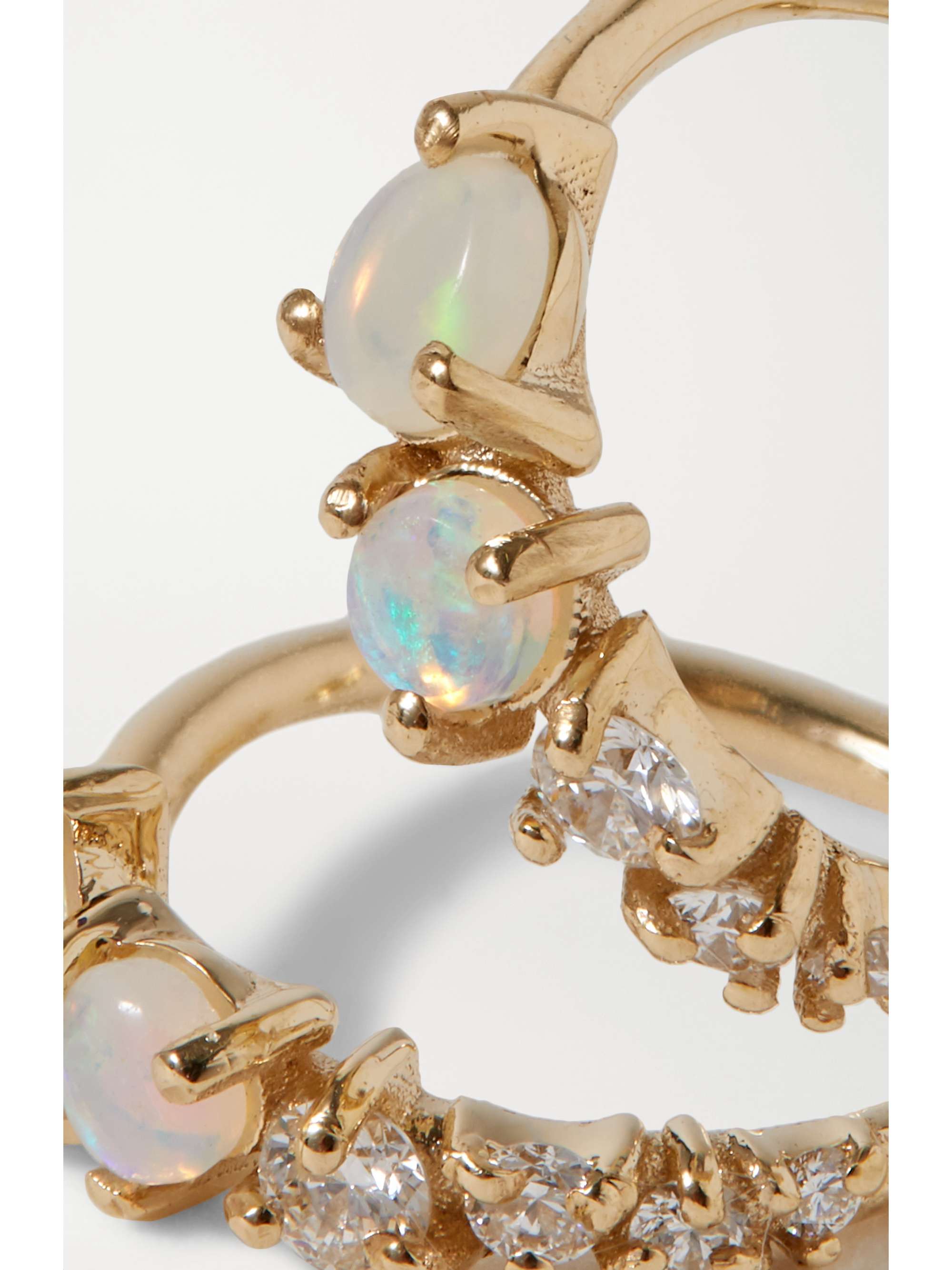 SARAH & SEBASTIAN Chroma gold, opal and diamond ear cuff