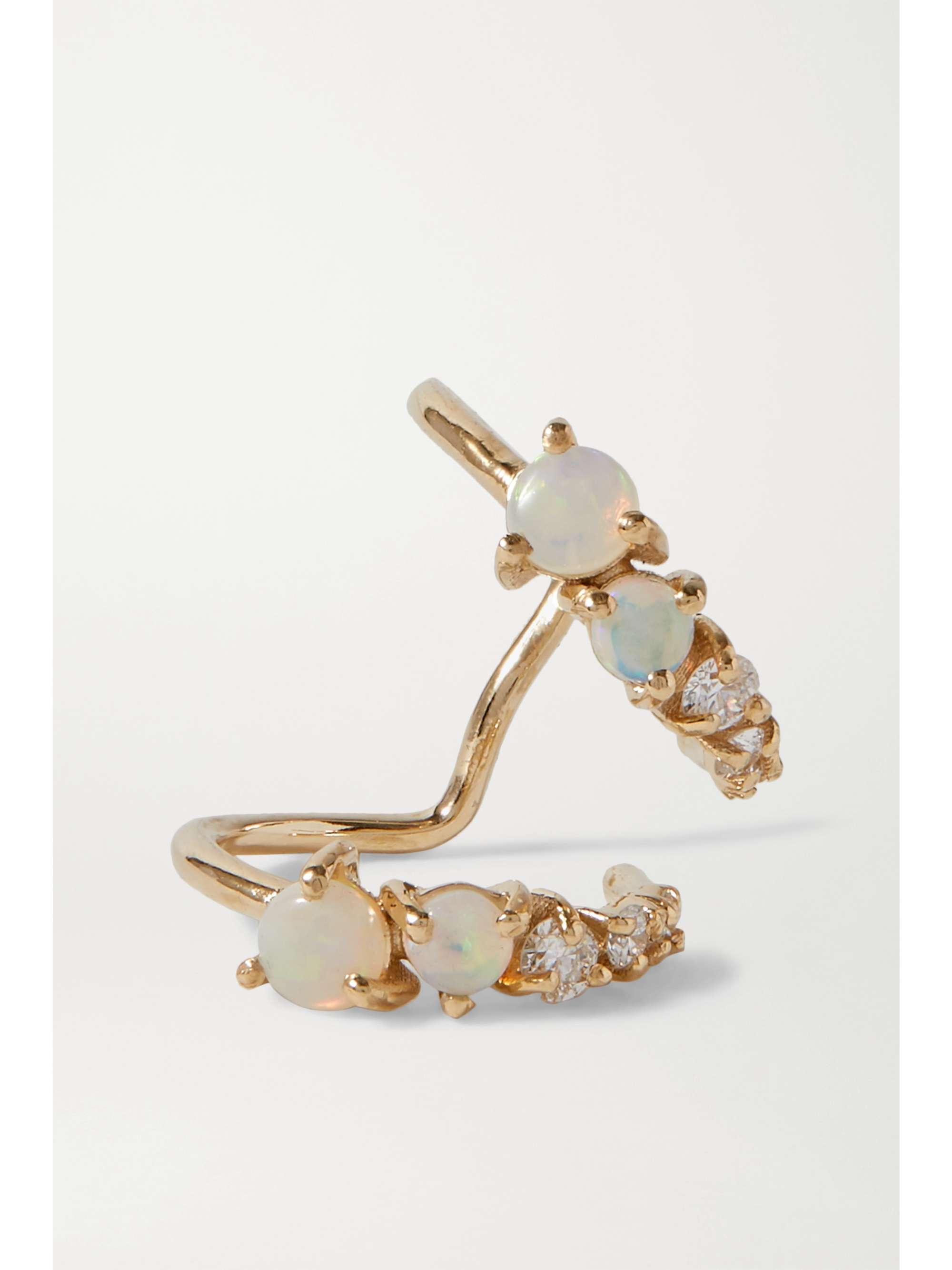 SARAH & SEBASTIAN Chroma gold, opal and diamond ear cuff