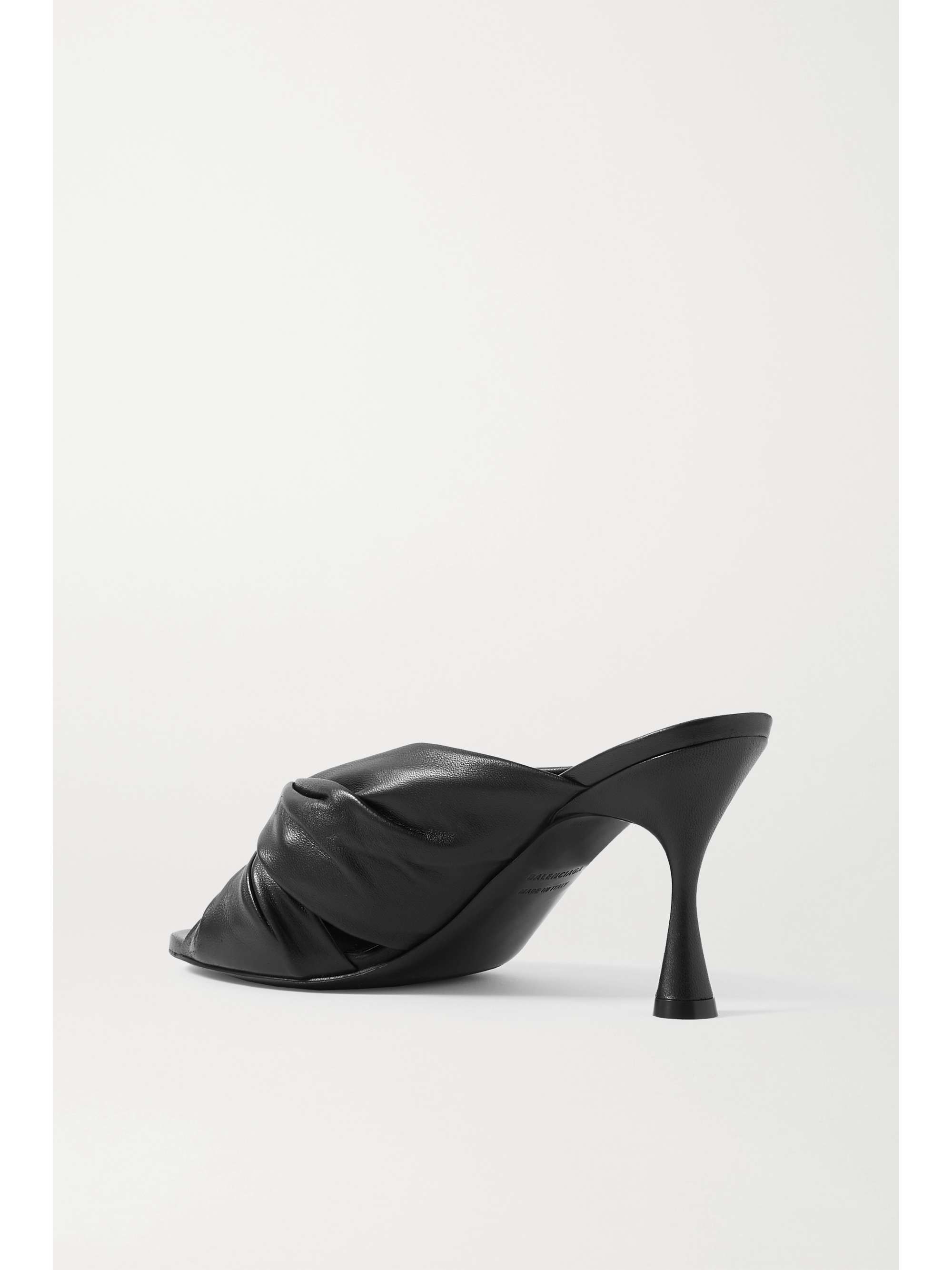 knotted leather mules