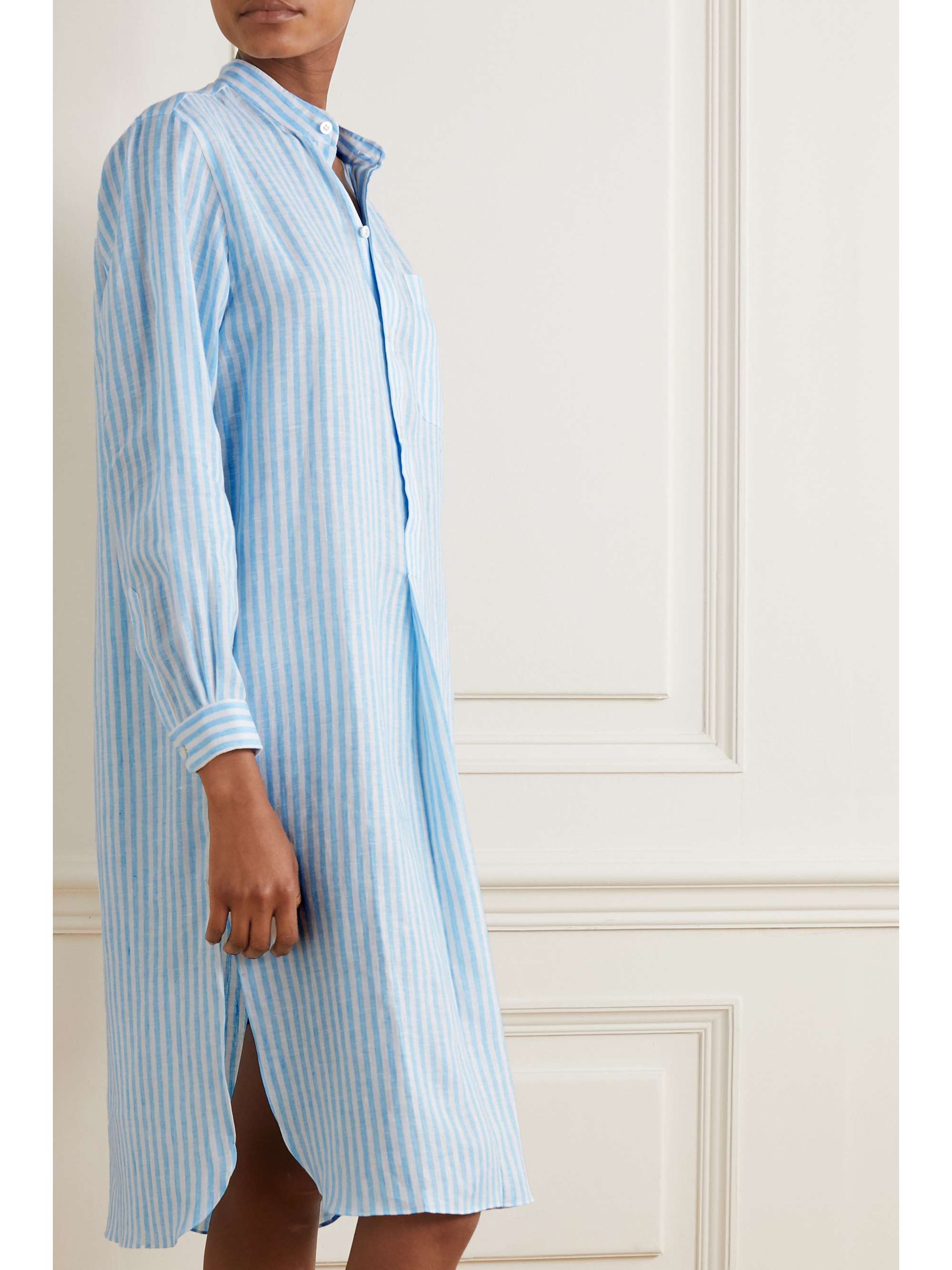 CHARVET Elysee oversized cotton-poplin nightdress
