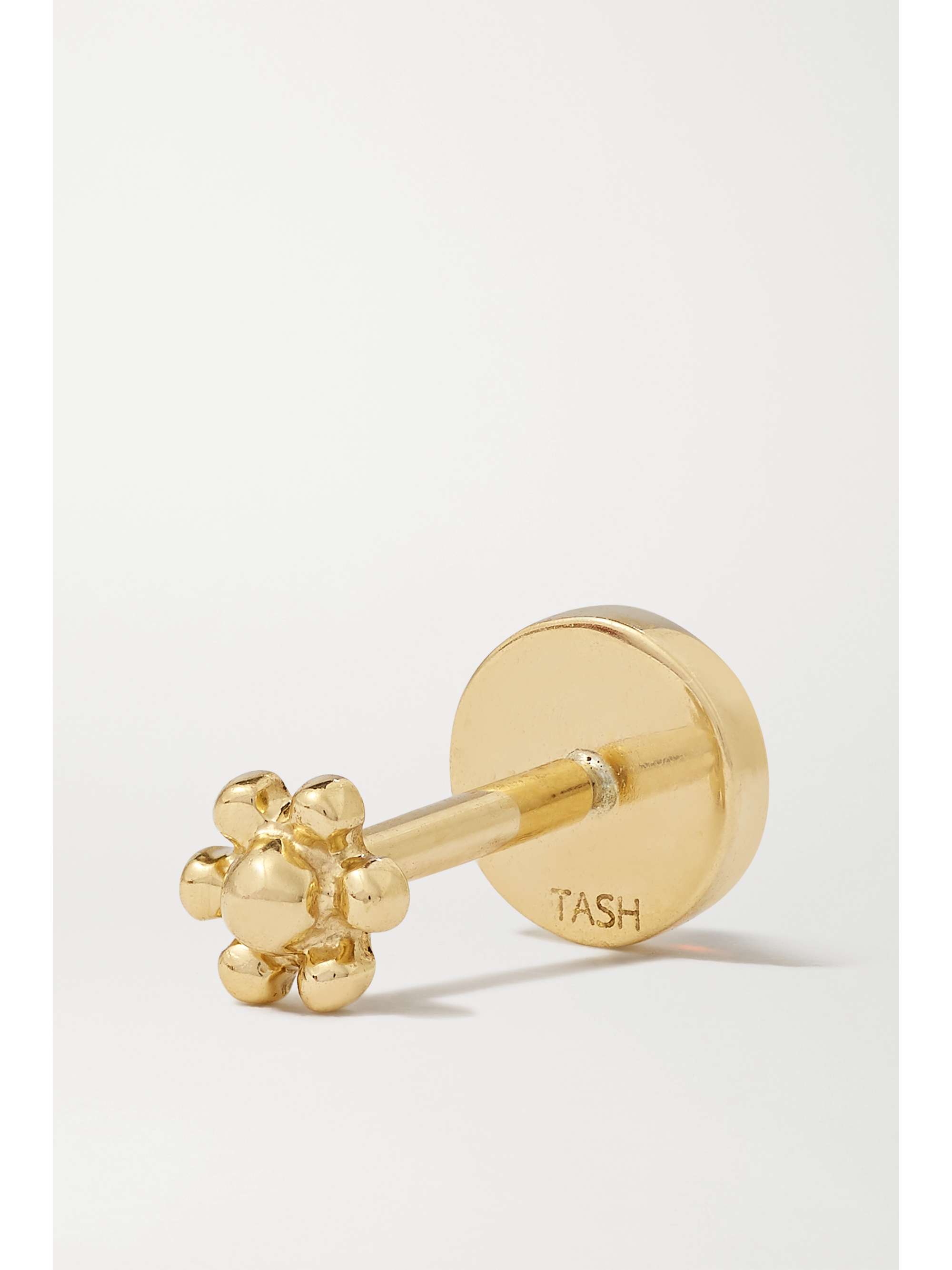 MARIA TASH 4mm 14-karat gold opal earring