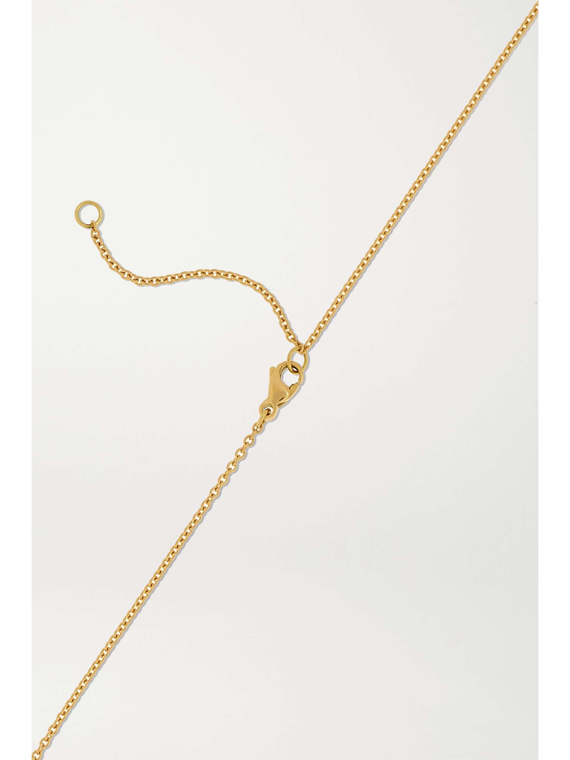 BROOKE GREGSON Talisman Kette aus 18 Karat Gold mit Emaille und Diamant