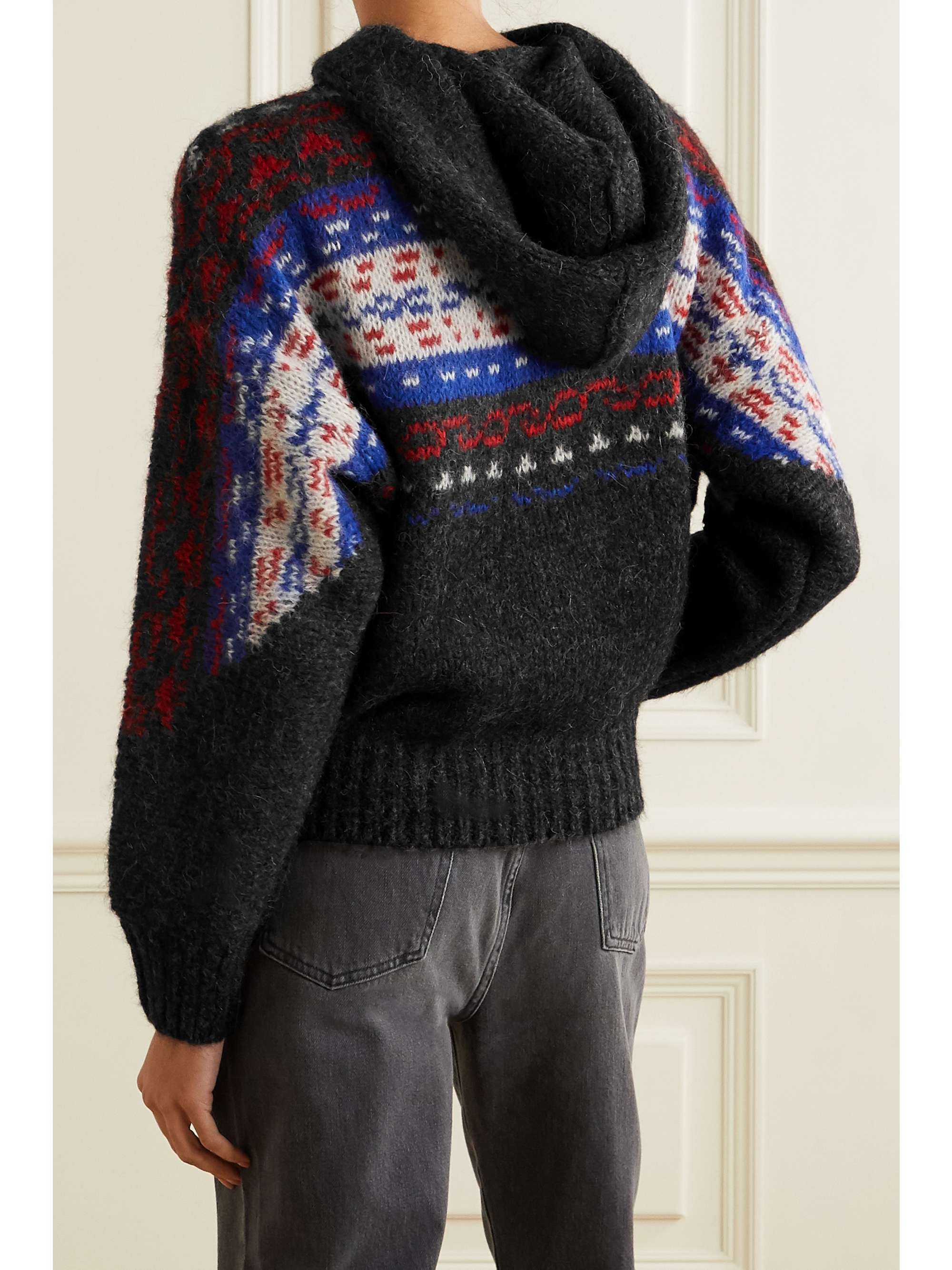 RAG & BONE Finlay intarsia alpaca-blend hoodie