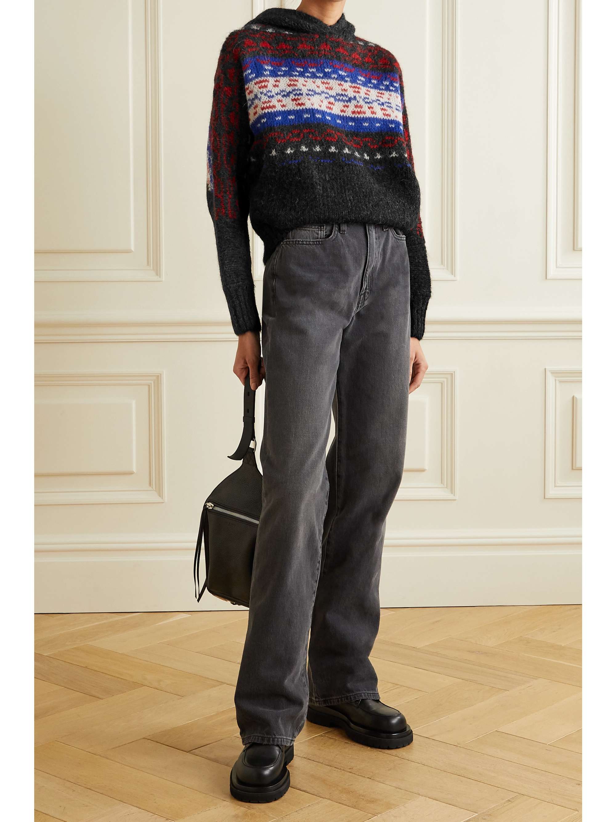 RAG & BONE Finlay intarsia alpaca-blend hoodie
