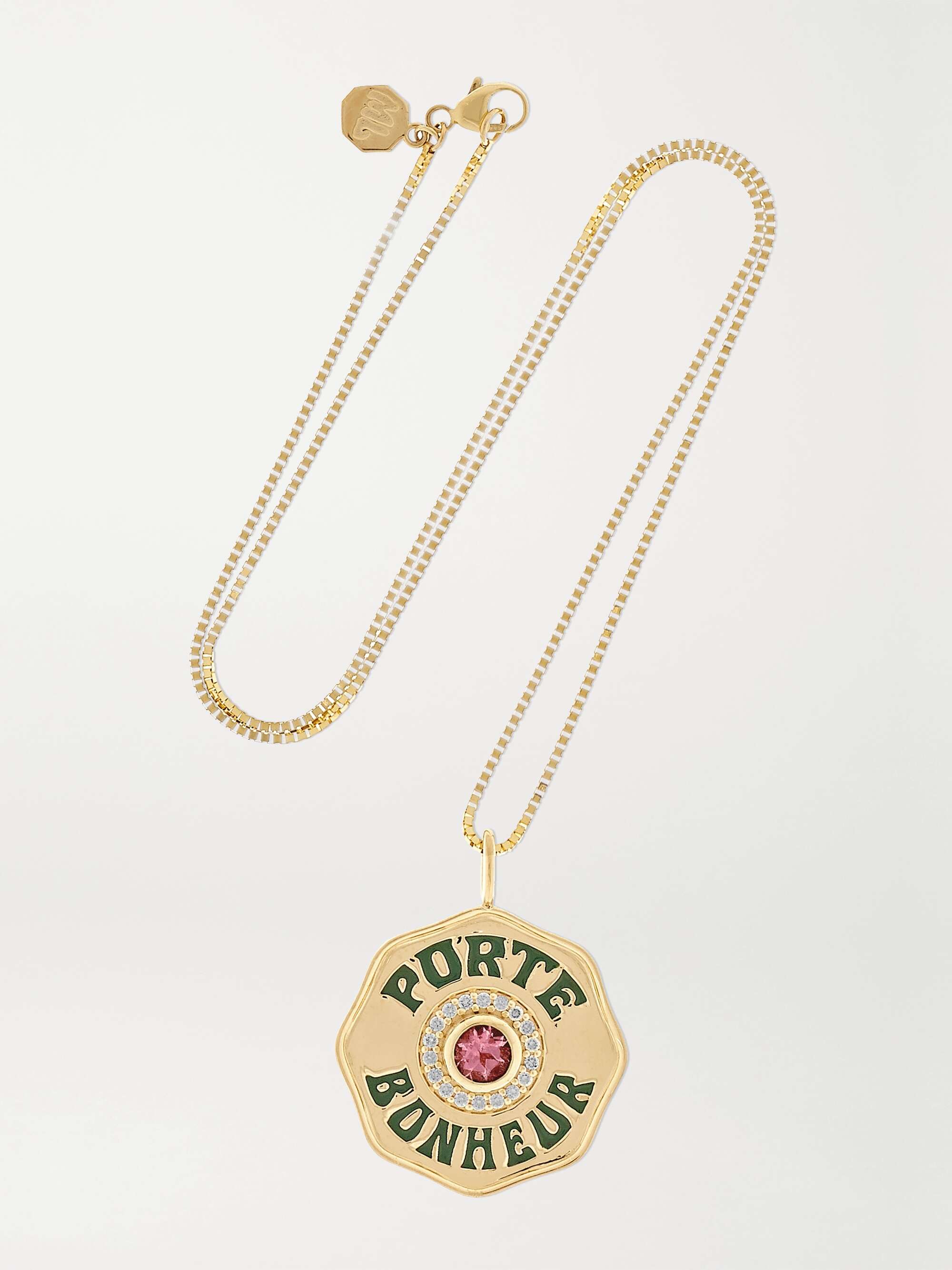 Gold Porte Bonheur Coin large 14-karat 