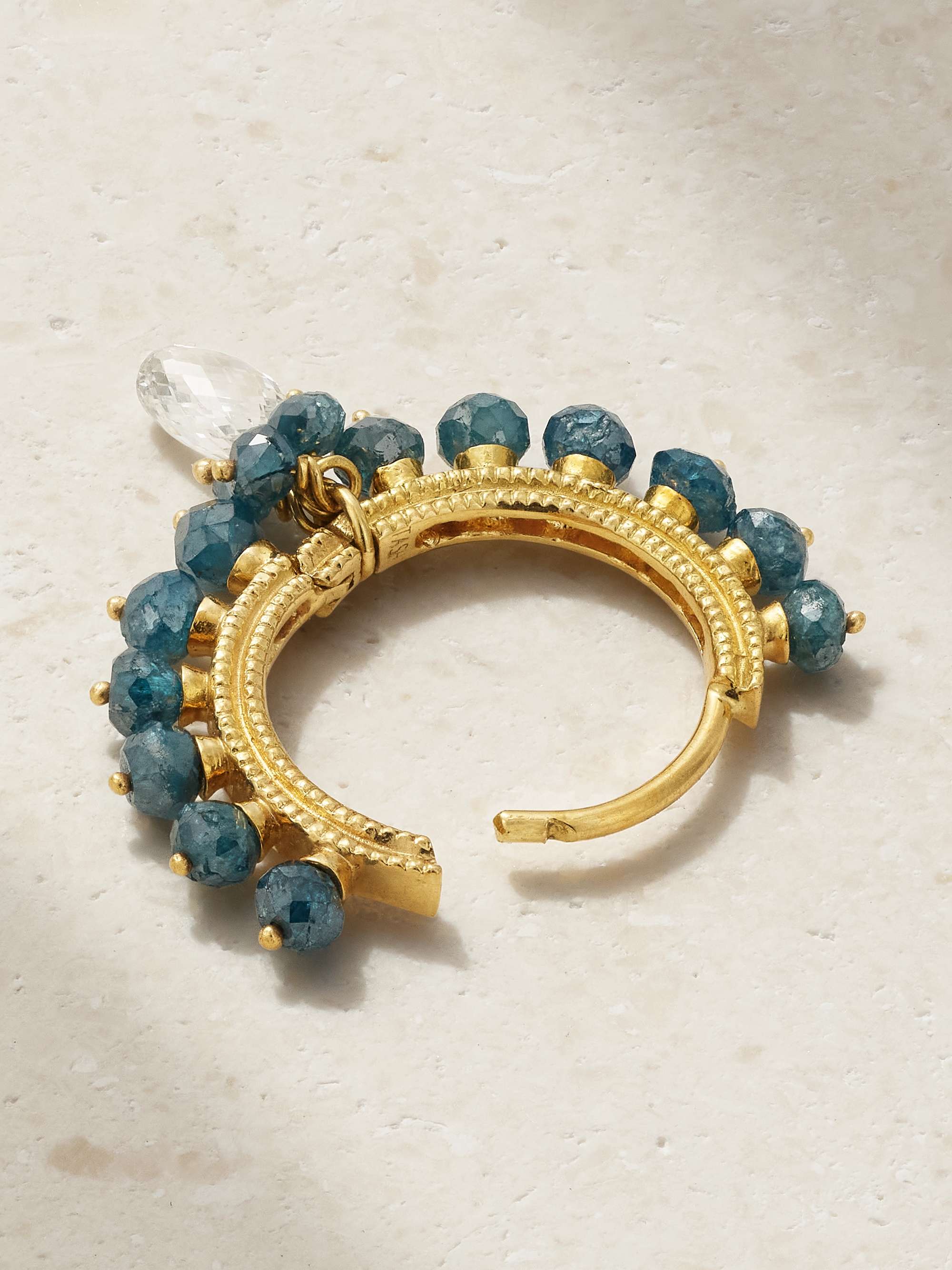 MARIA TASH 9.5mm 18-karat gold diamond hoop earring