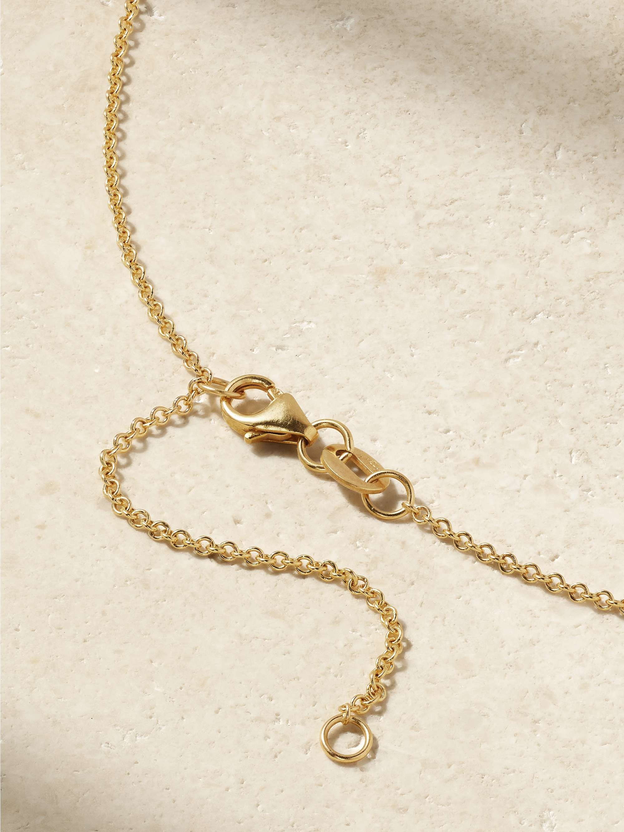 ANDREA FOHRMAN Single Rainbow 14-karat gold multi-stone necklace