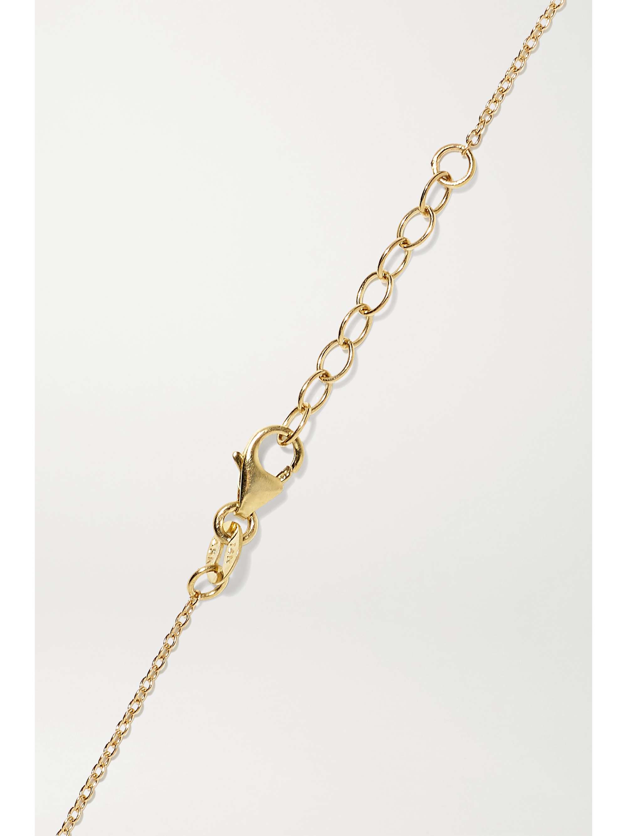 ANDREA FOHRMAN Single Row Rainbow 14-karat gold multi-stone anklet