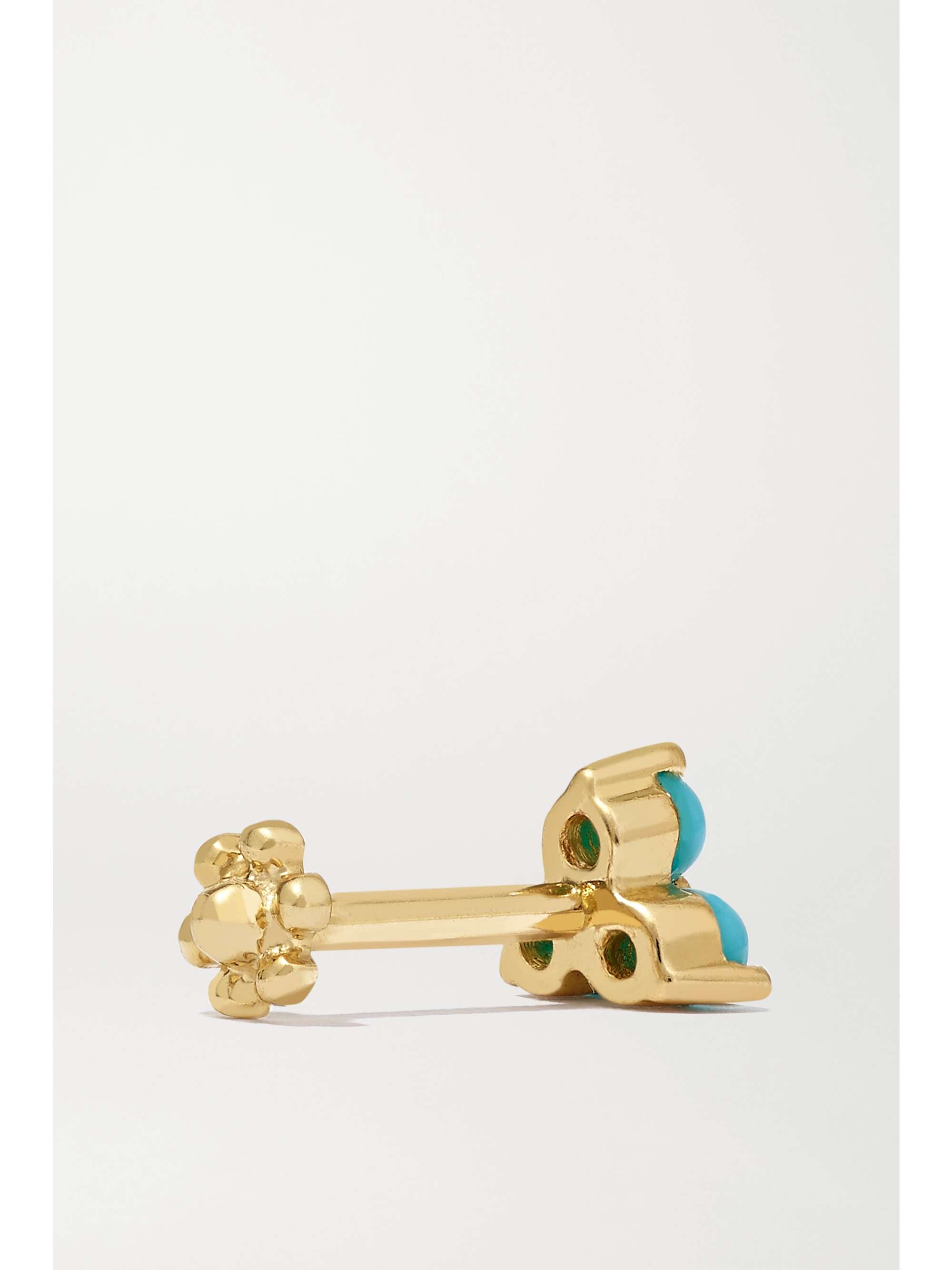 MARIA TASH 14-karat gold turquoise earring