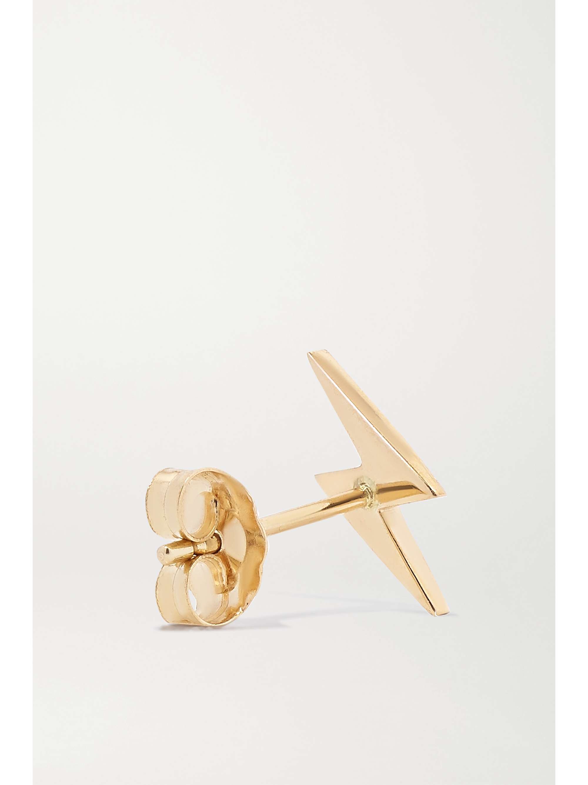 ALISON LOU Lightning Bolt 14-karat gold and enamel earring