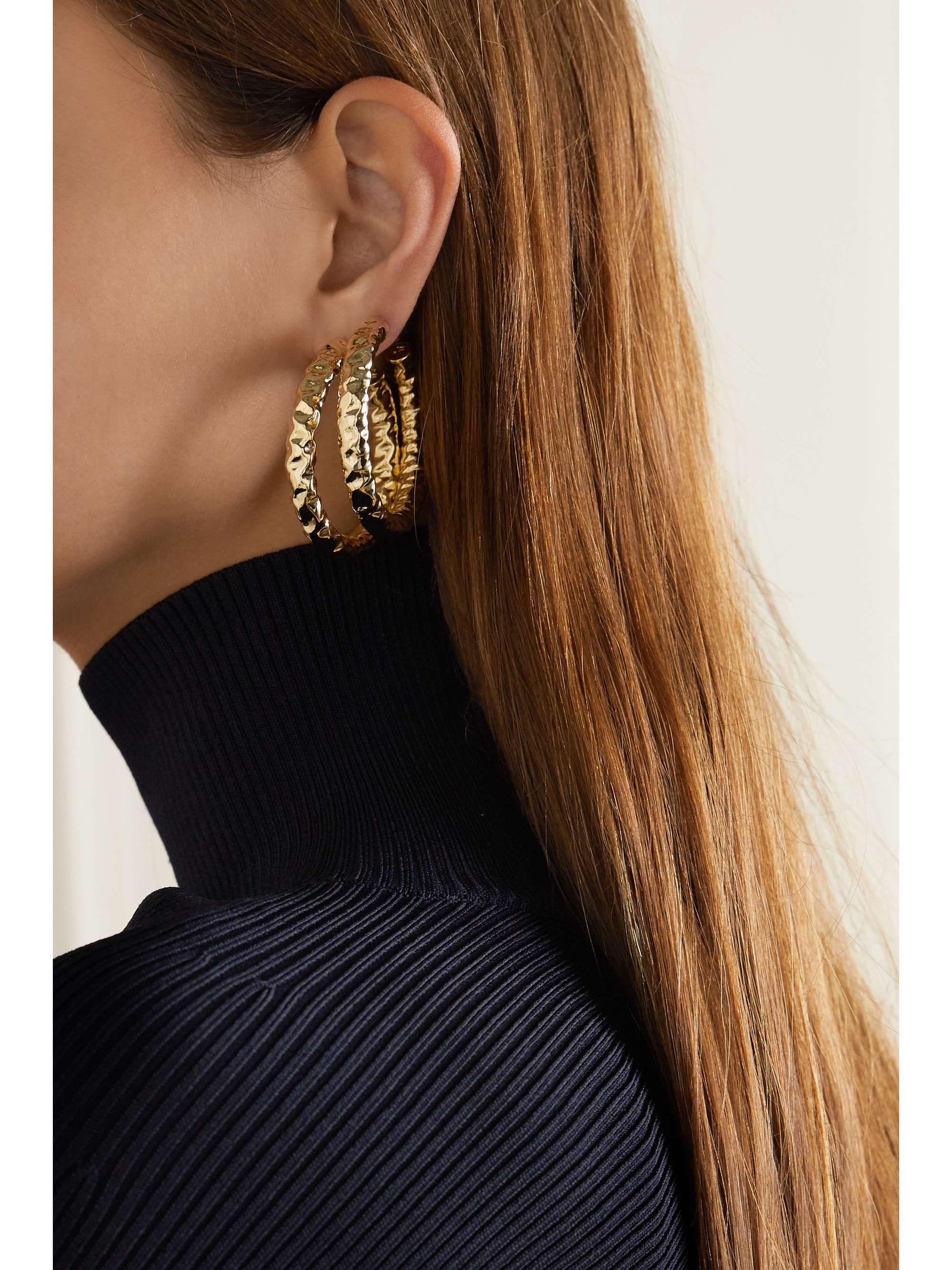 Gold Baby Petite Maeve Gold Plated Hoop Earrings Jennifer Fisher Net A Porter