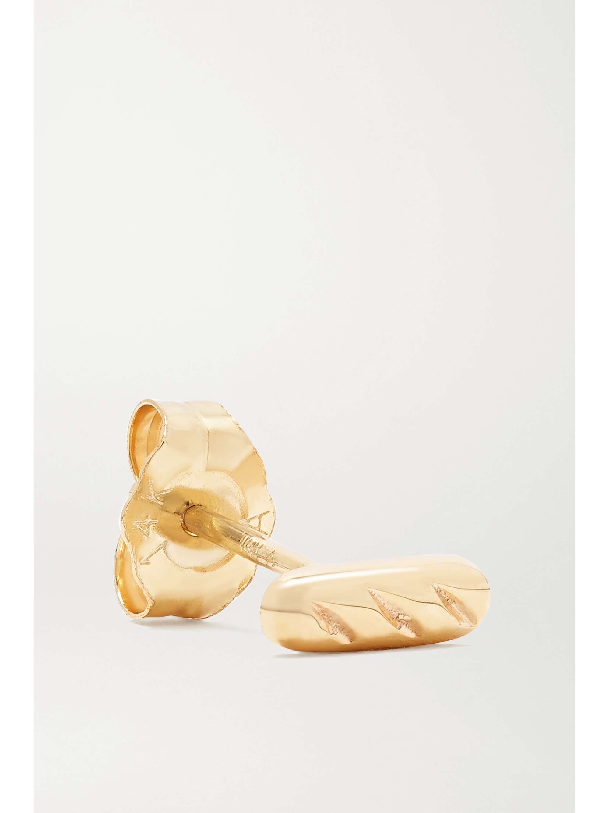ALISON LOU Baguette 14-karat gold earring