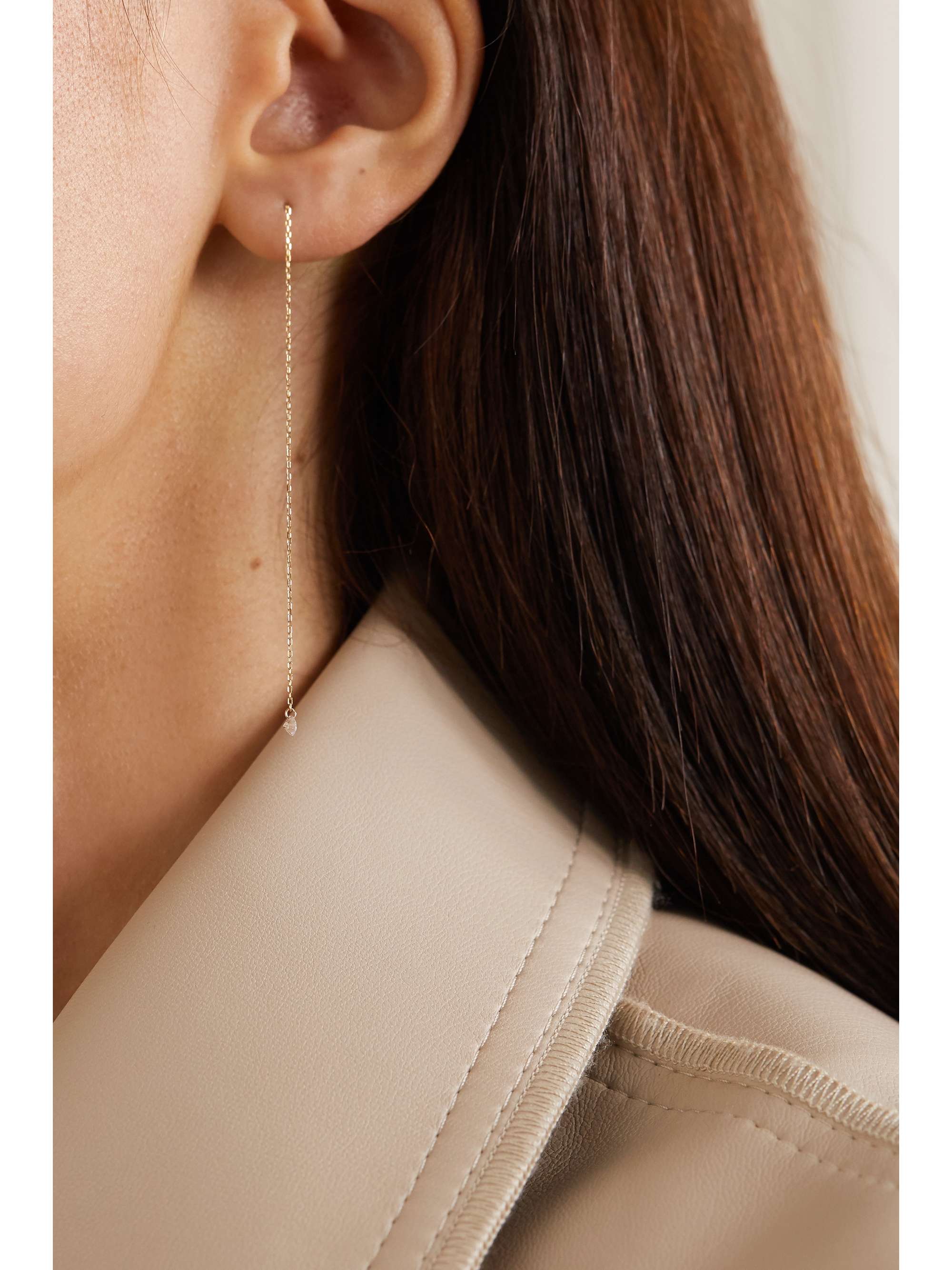 PERSÉE Boucle d'oreille unique en or et diamant Danae