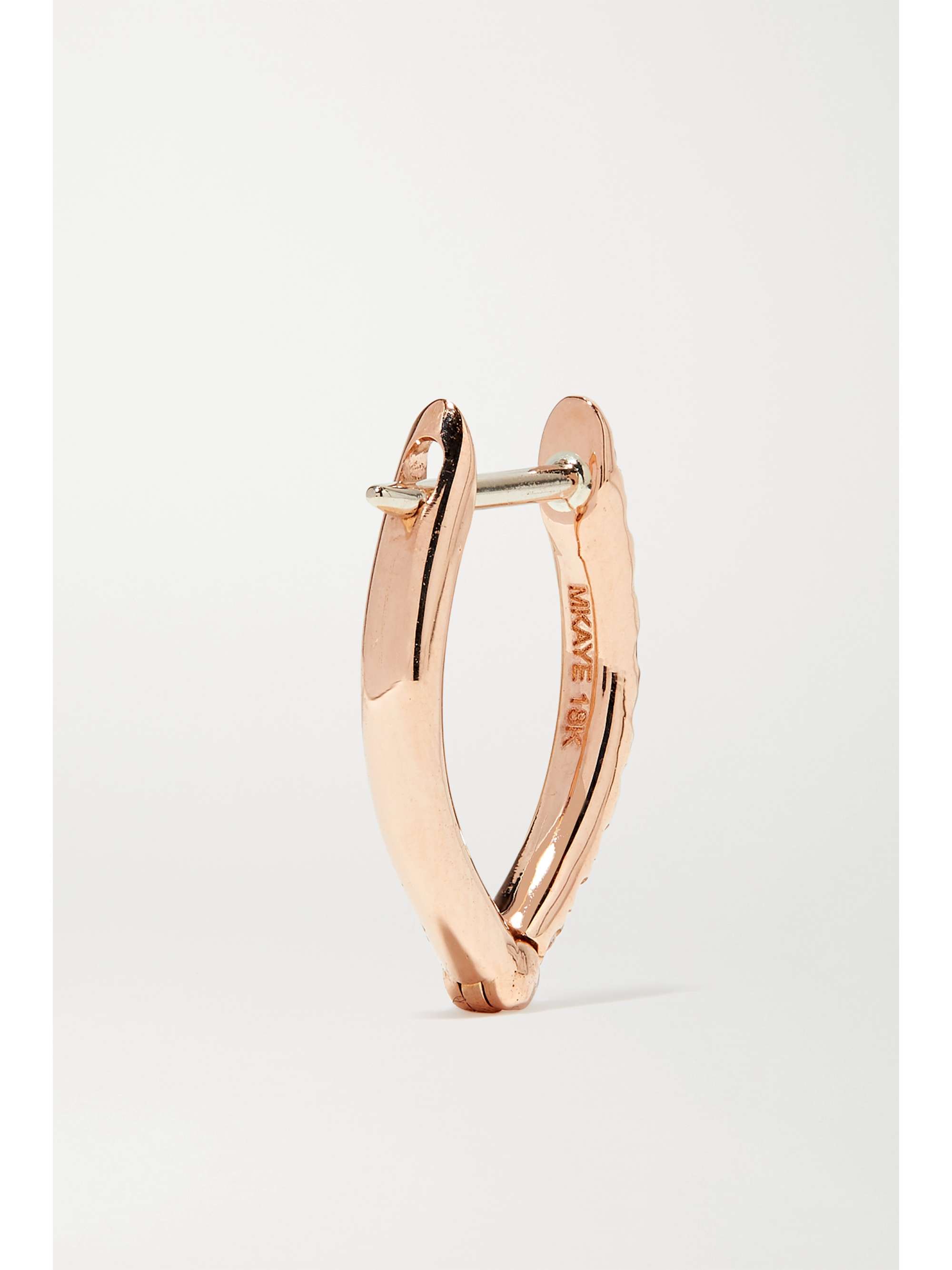 MELISSA KAYE Cristina small 18-karat rose gold diamond earrings